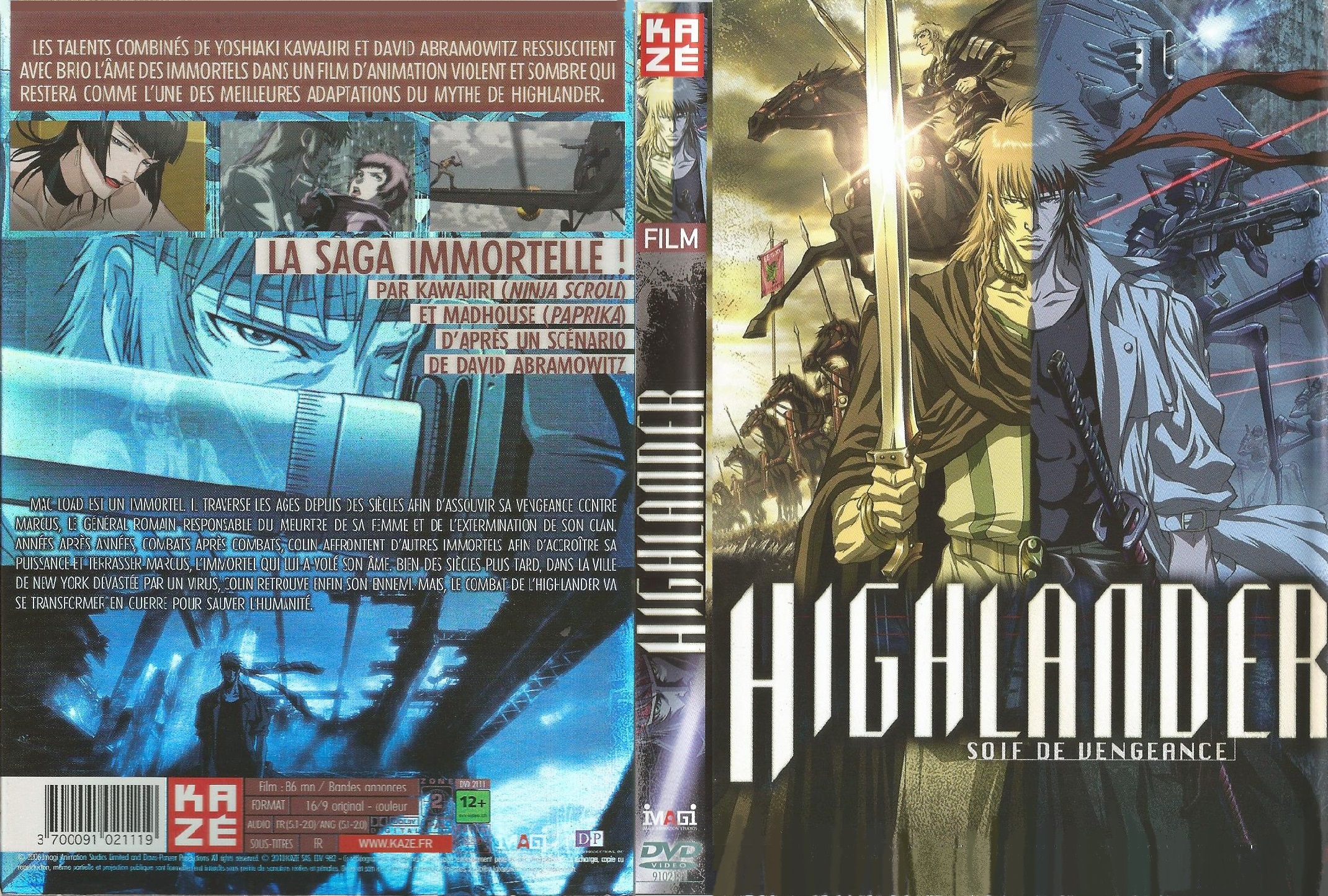 Jaquette DVD Highlander Soif de vengeance custom