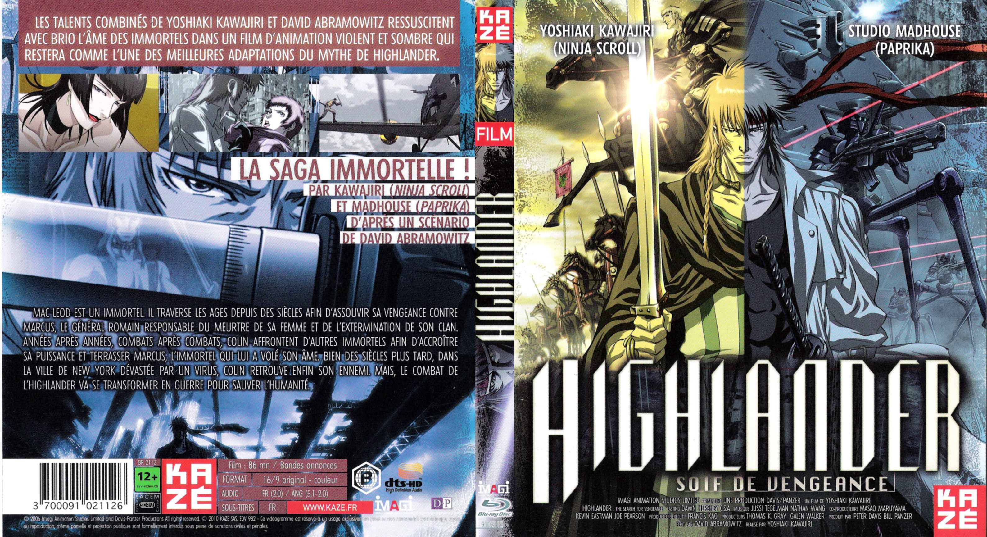 Jaquette DVD Highlander - Soif de vengeance (BLU-RAY)