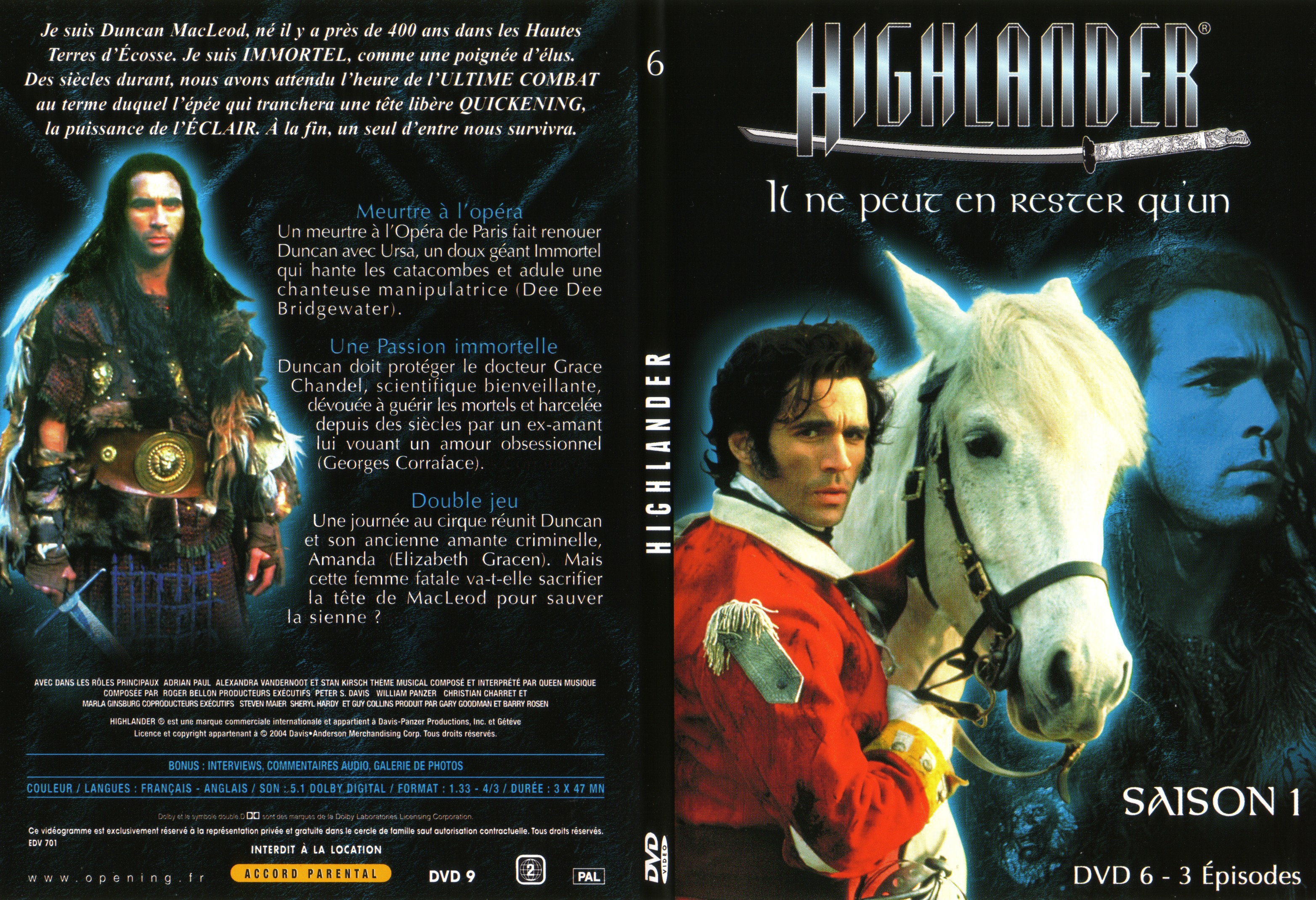 Jaquette DVD Highlander saison 1 DVD 6