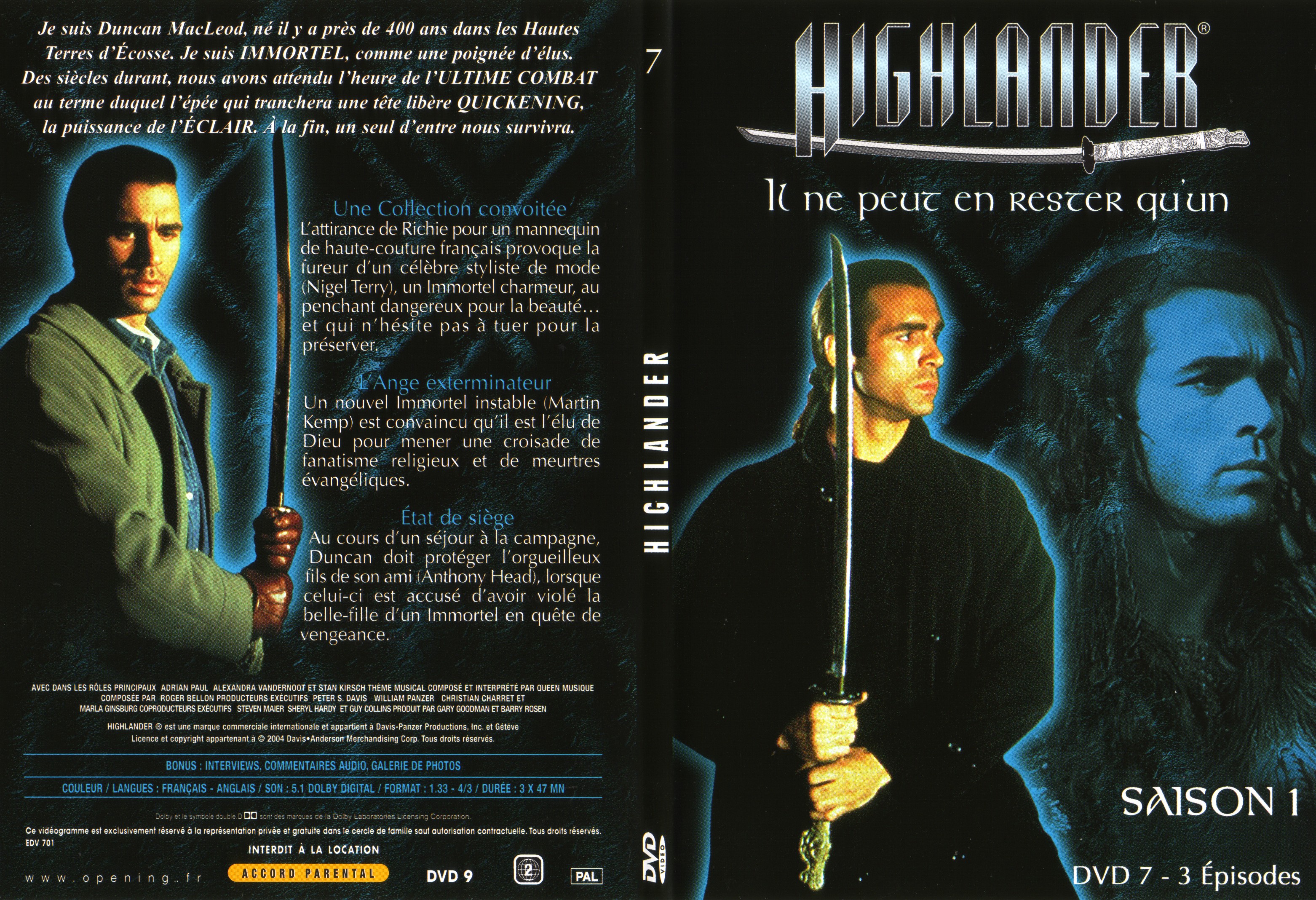 Jaquette DVD Highlander saison 1 DVD 7