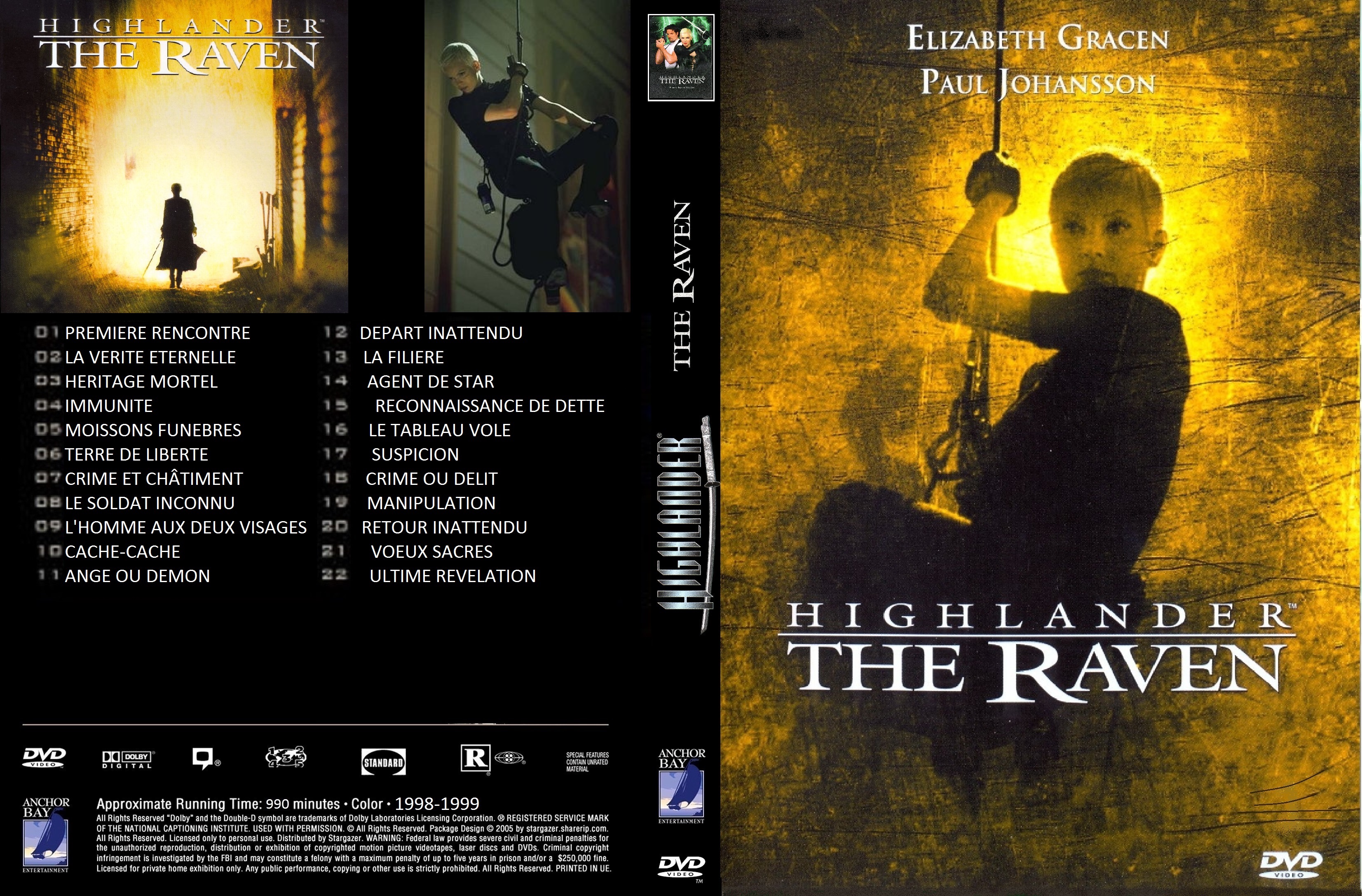 Jaquette DVD Highlander the Raven custom