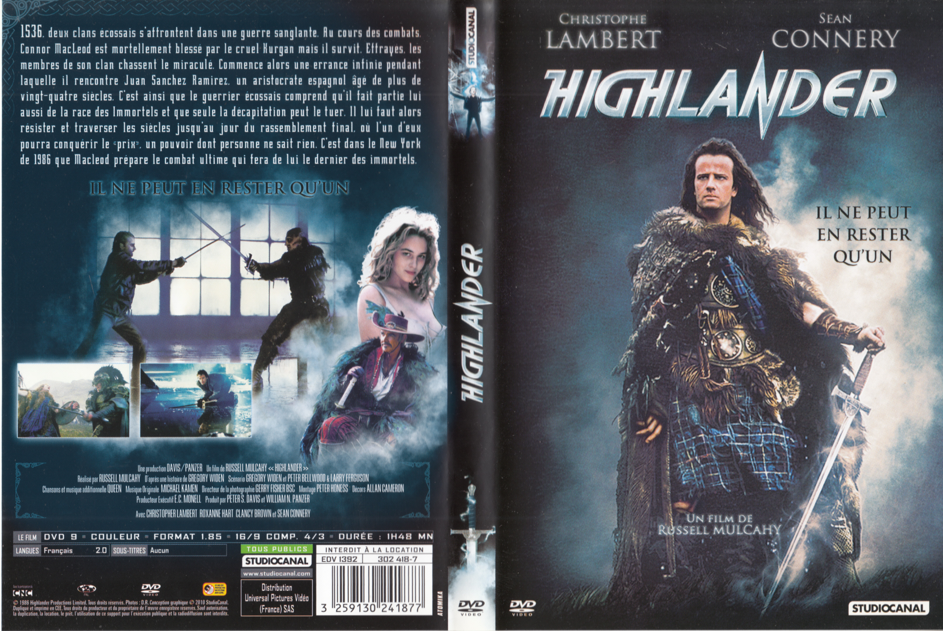 Jaquette DVD Highlander v3