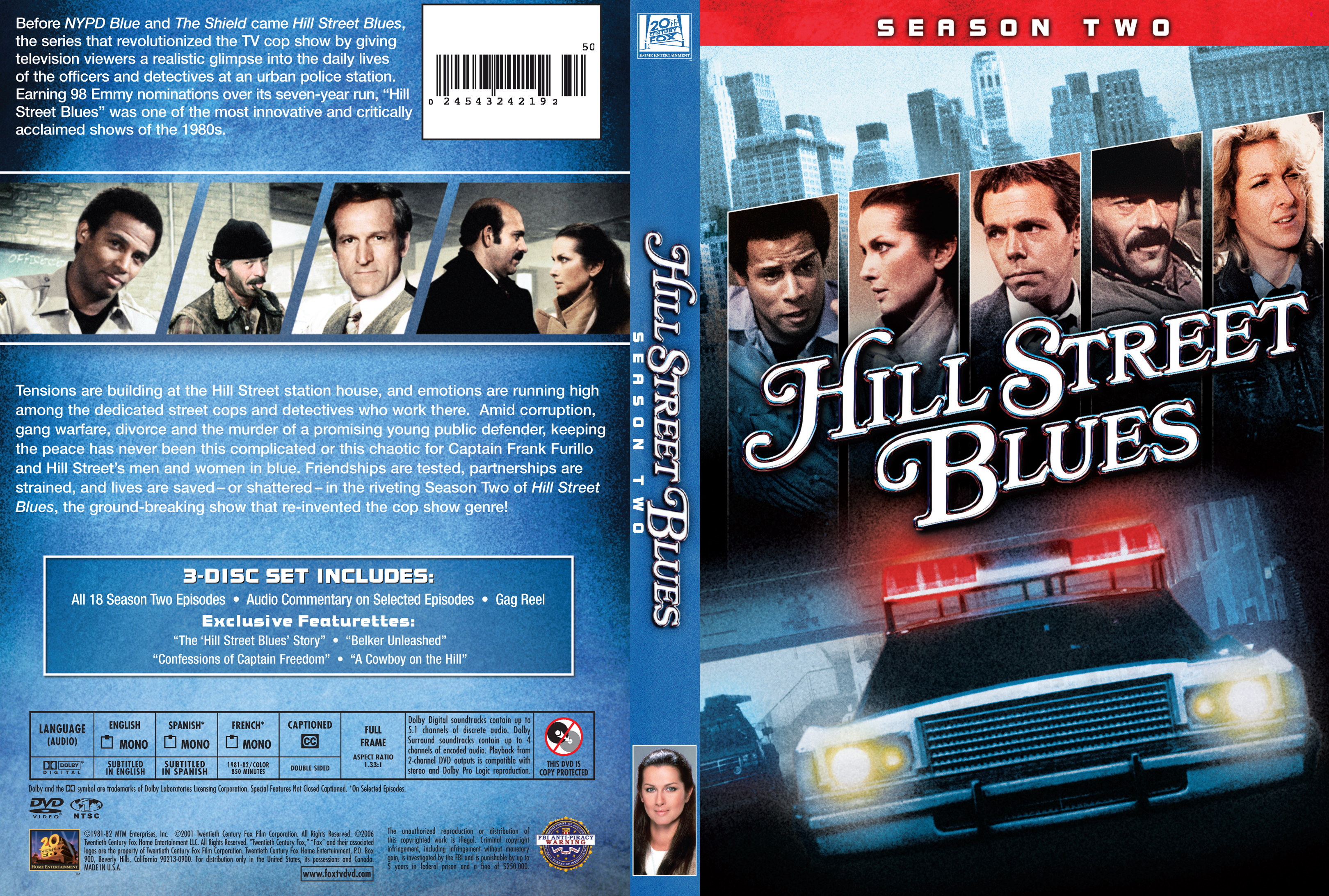 Jaquette DVD Hill Street Blues Saison 2 Zone 1 custom
