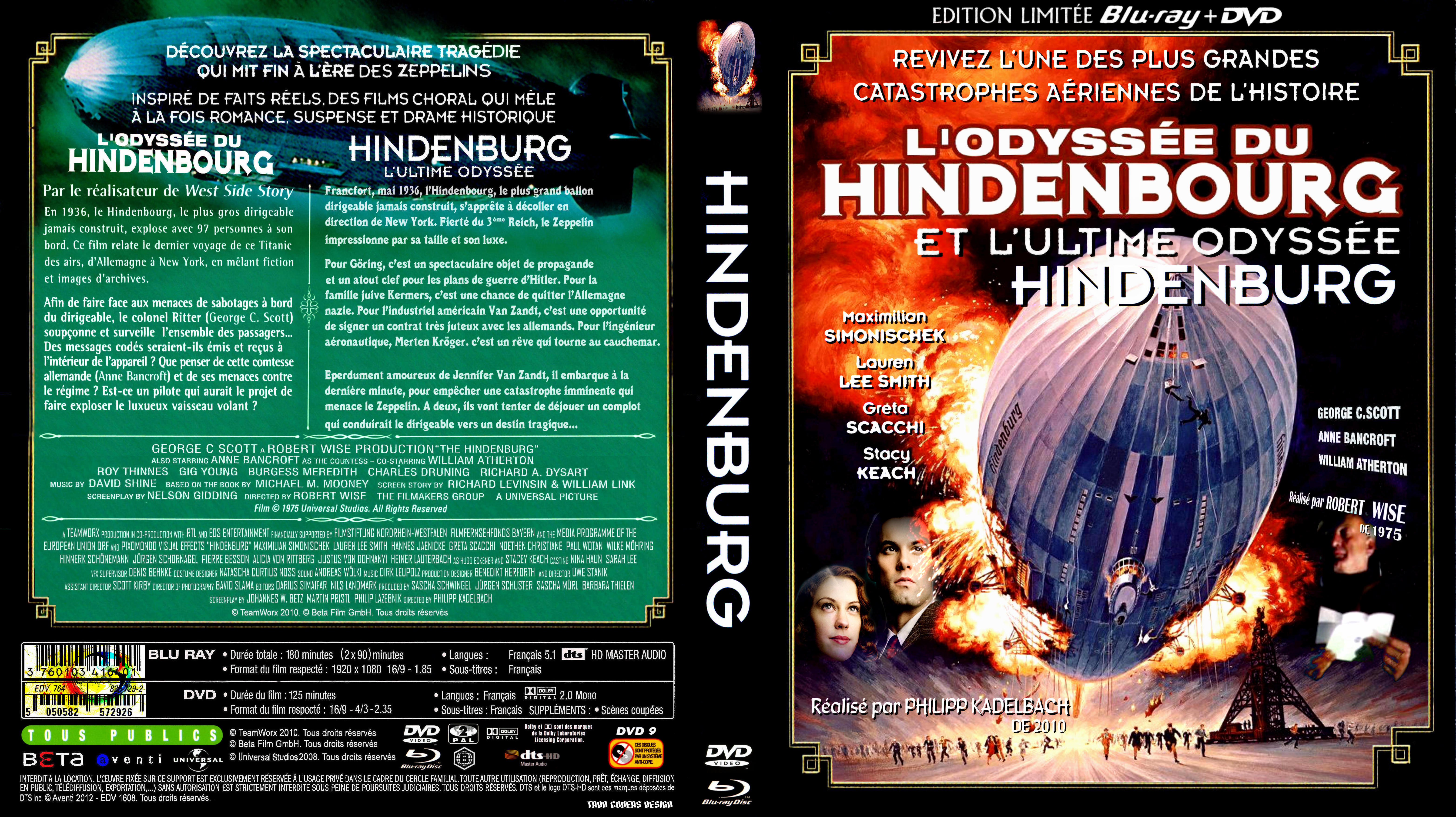Jaquette DVD Hindenbourg coffret custom (BLU-RAY)