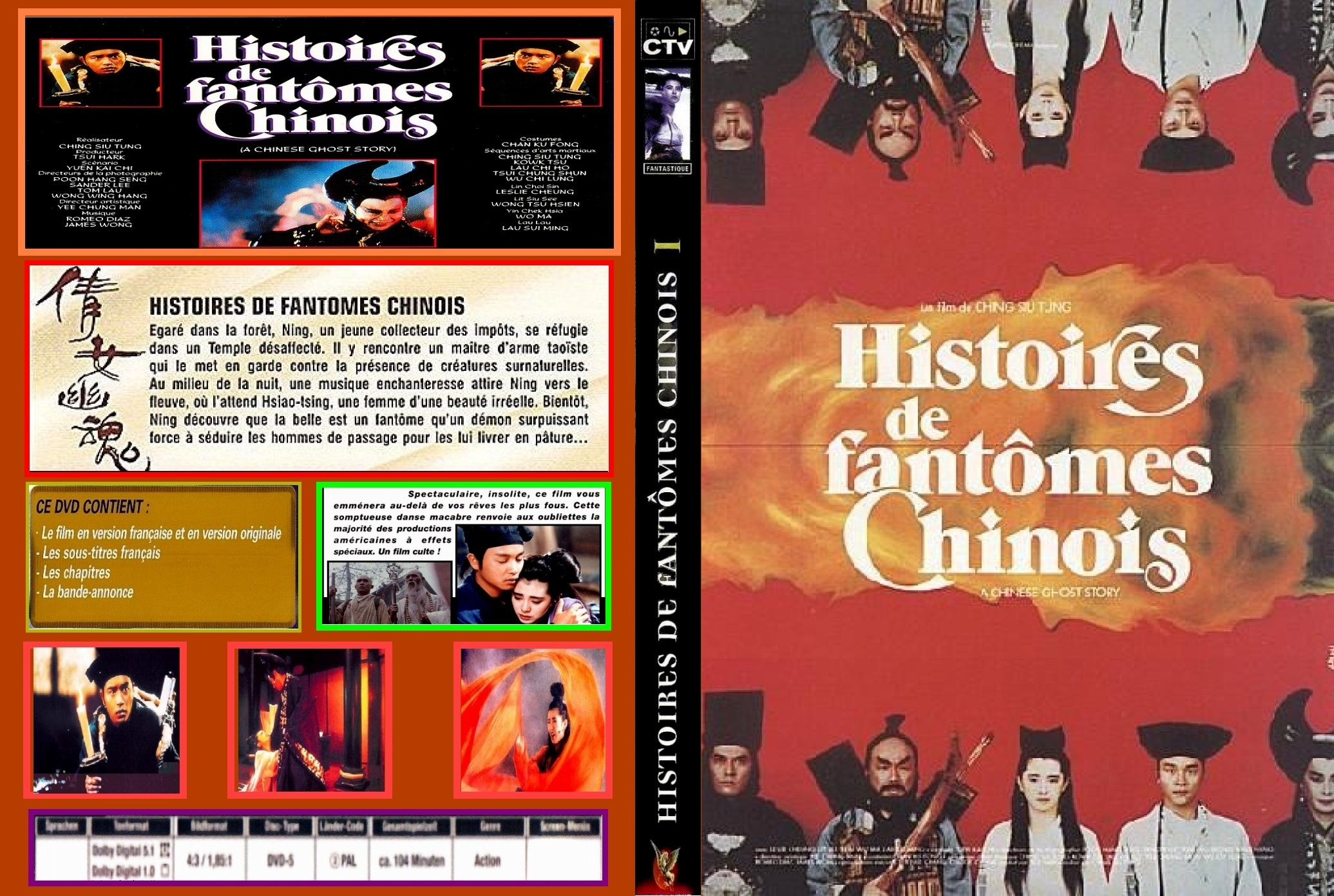 Jaquette DVD Histoires De Fantome Chinois custom