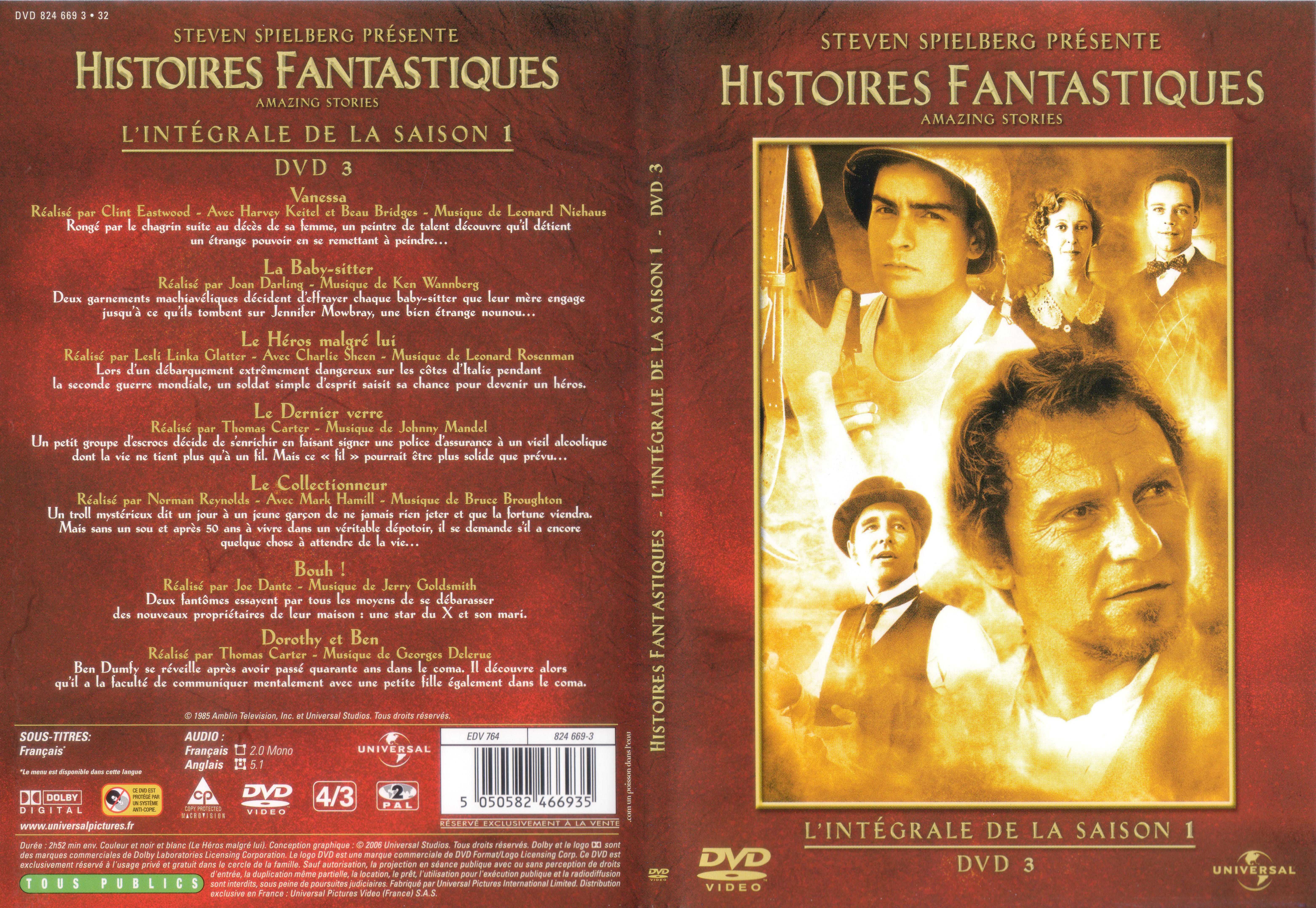 Jaquette DVD Histoires fantastiques Saison 1 DVD 3