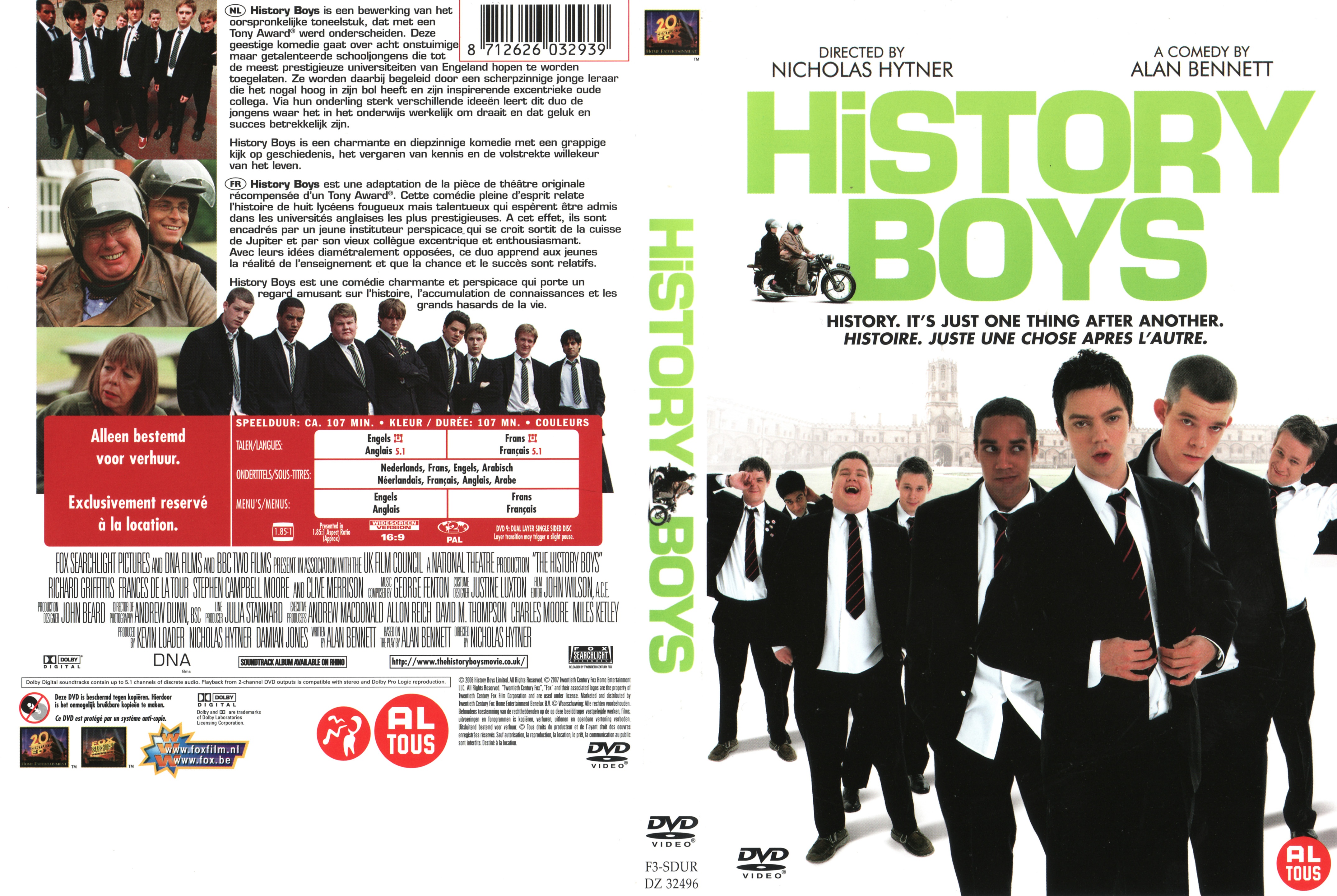 Jaquette DVD History boys
