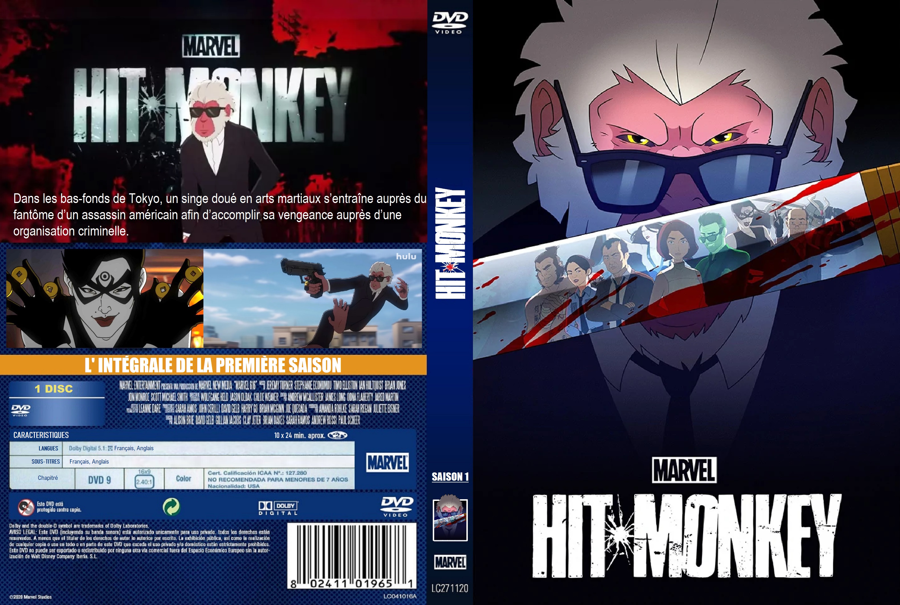 Jaquette DVD Hit Monkey saison 1 custom