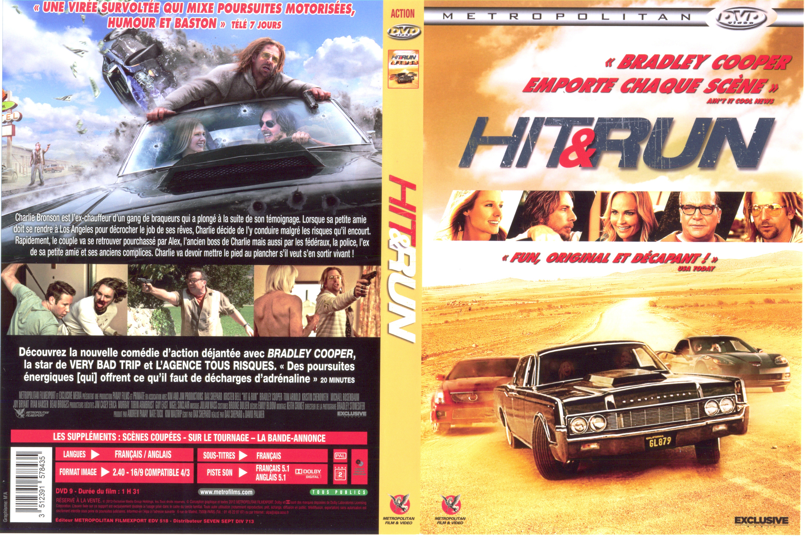 Jaquette DVD Hit and run (2013)