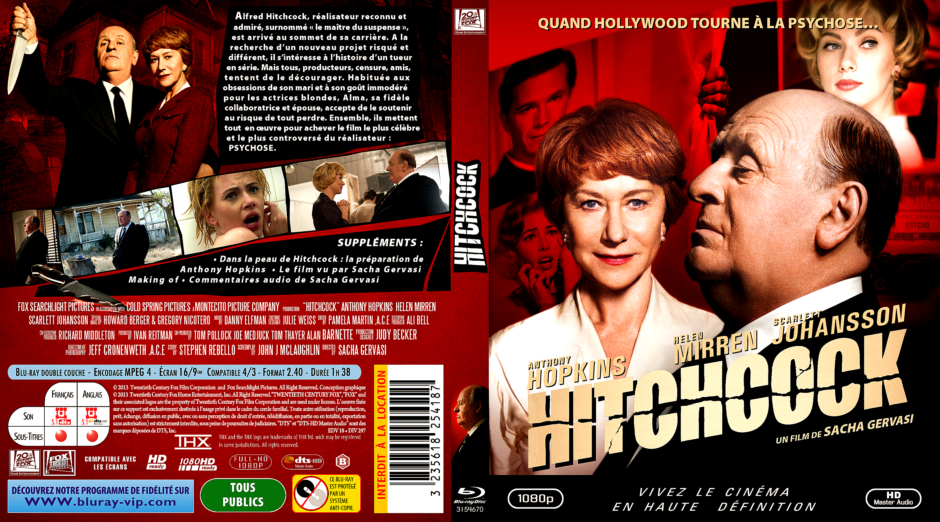 Jaquette DVD Hitchcock custom (BLU-RAY)