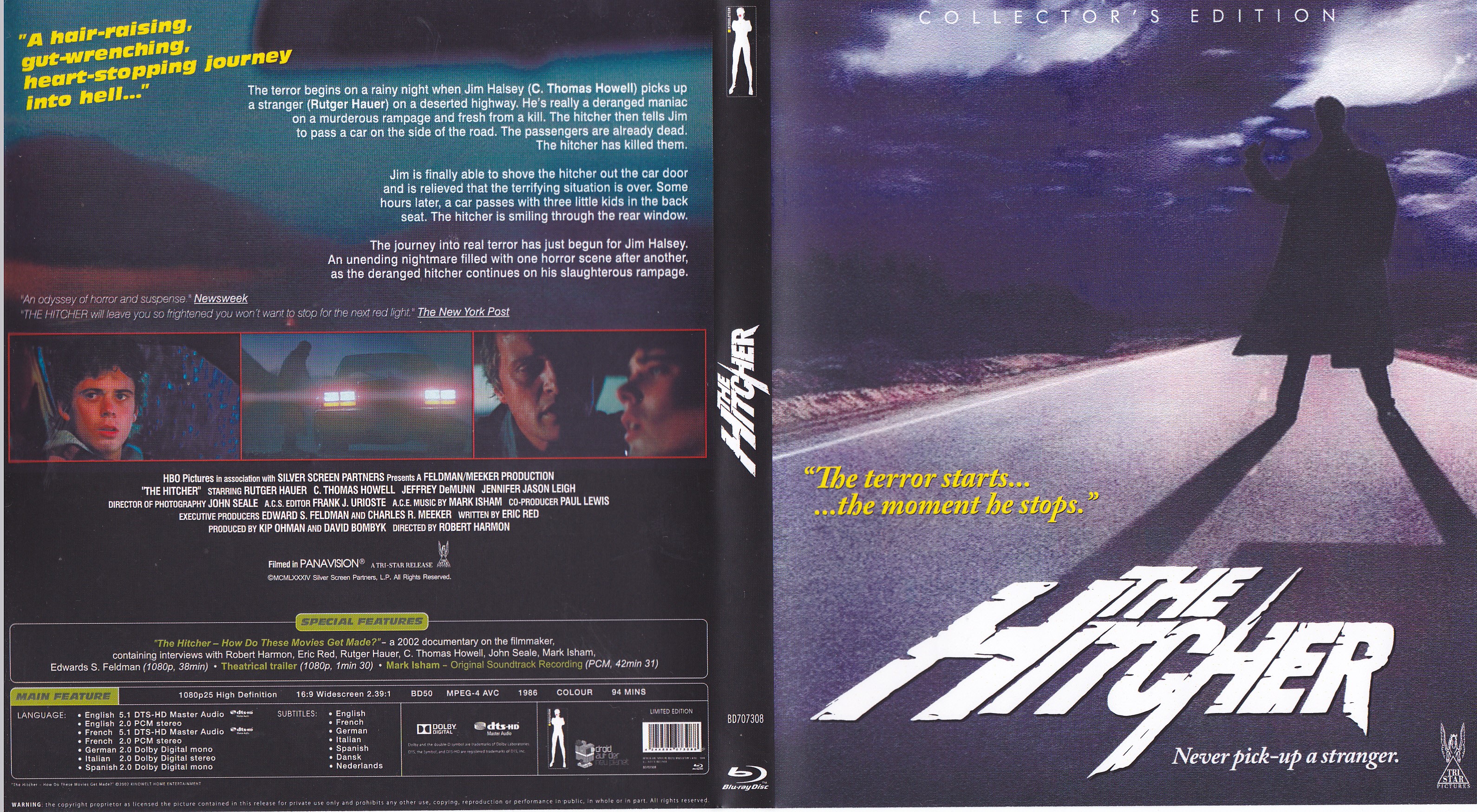 Jaquette DVD Hitcher Zone 1 (BLU-RAY)