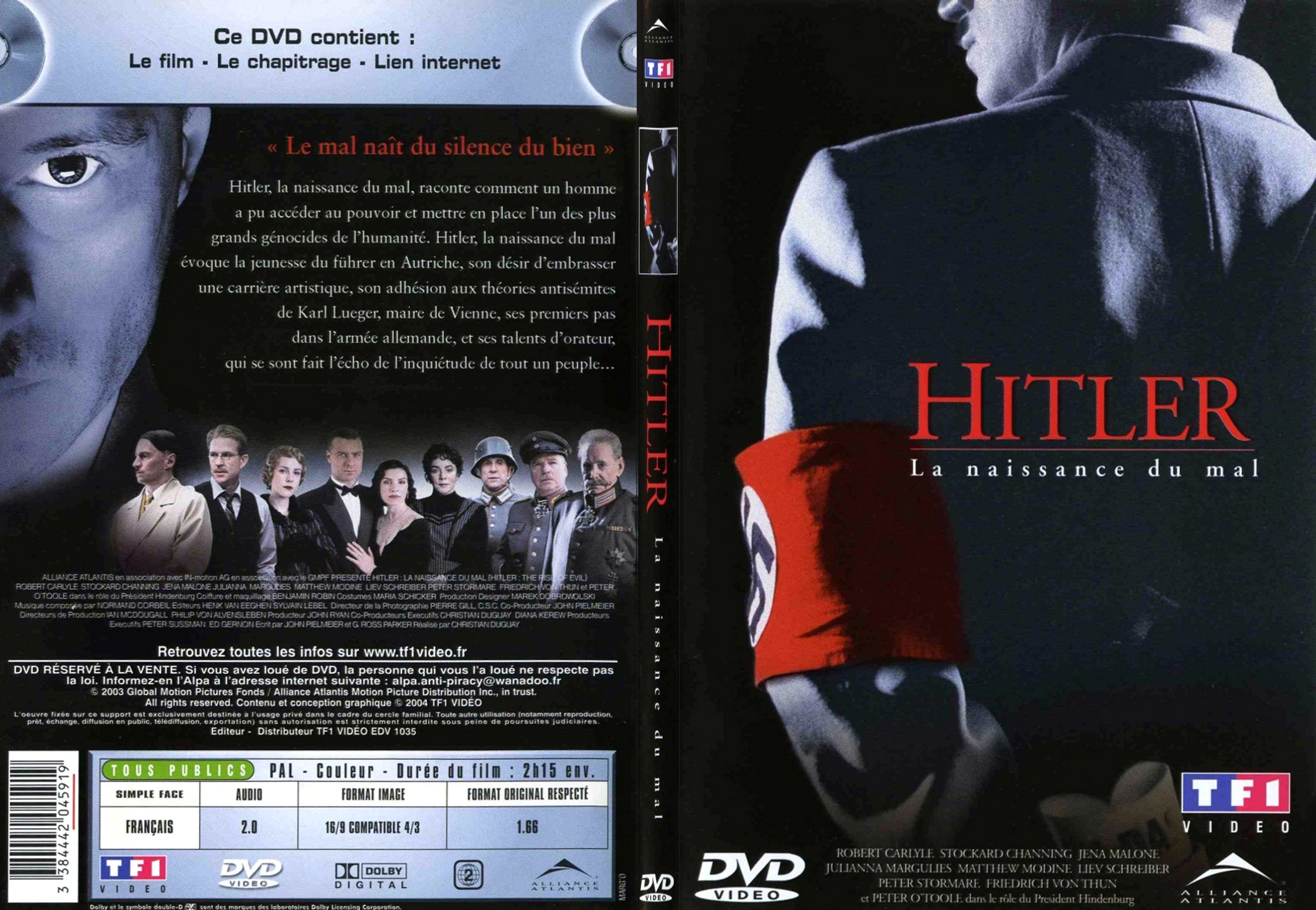 Jaquette DVD Hitler la naissance du mal - SLIM