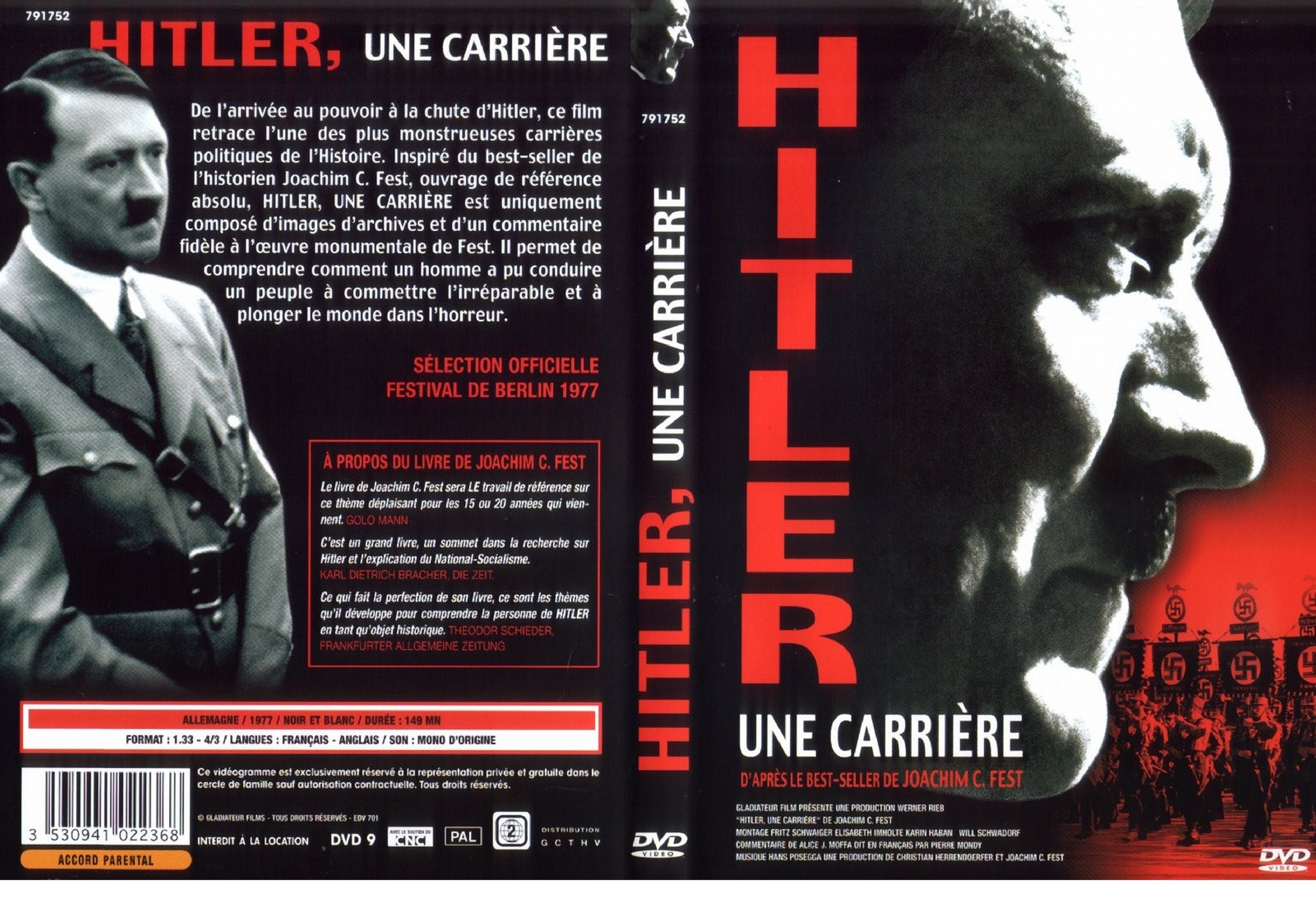 Jaquette DVD Hitler une carrire