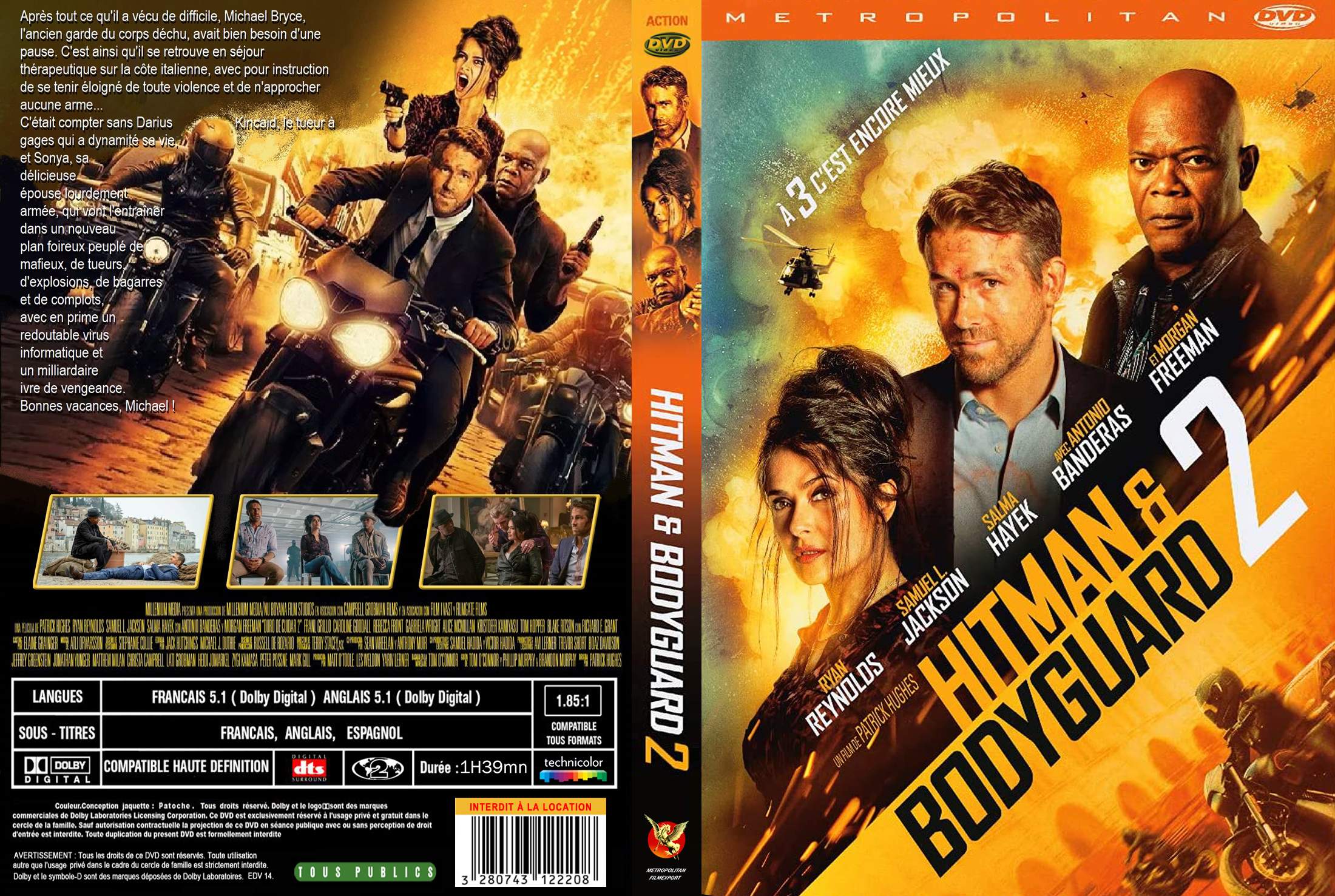 Jaquette DVD Hitman & Bodyguard 2 custom v2