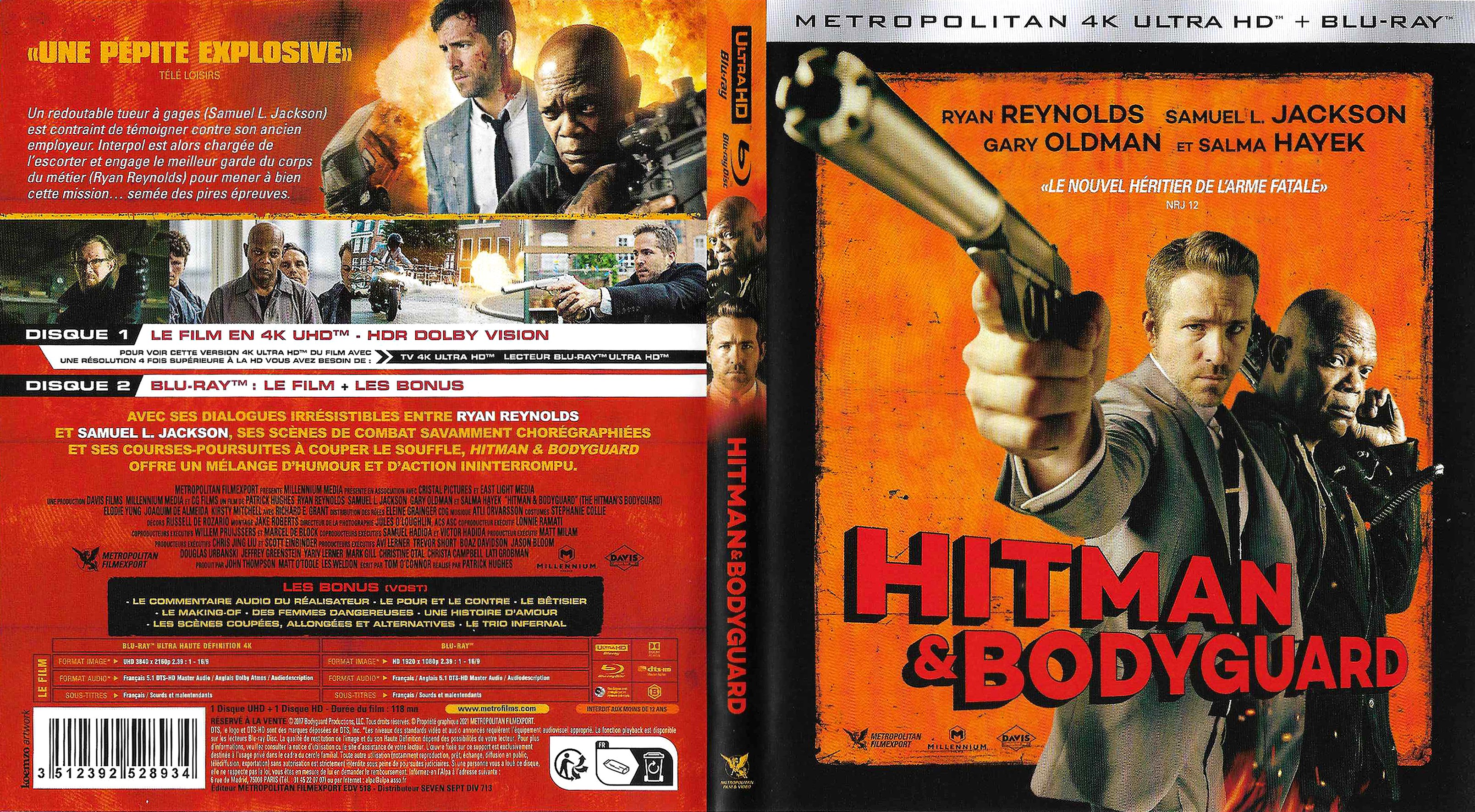 Jaquette DVD Hitman & Bodyguard 4K (BLU-RAY)