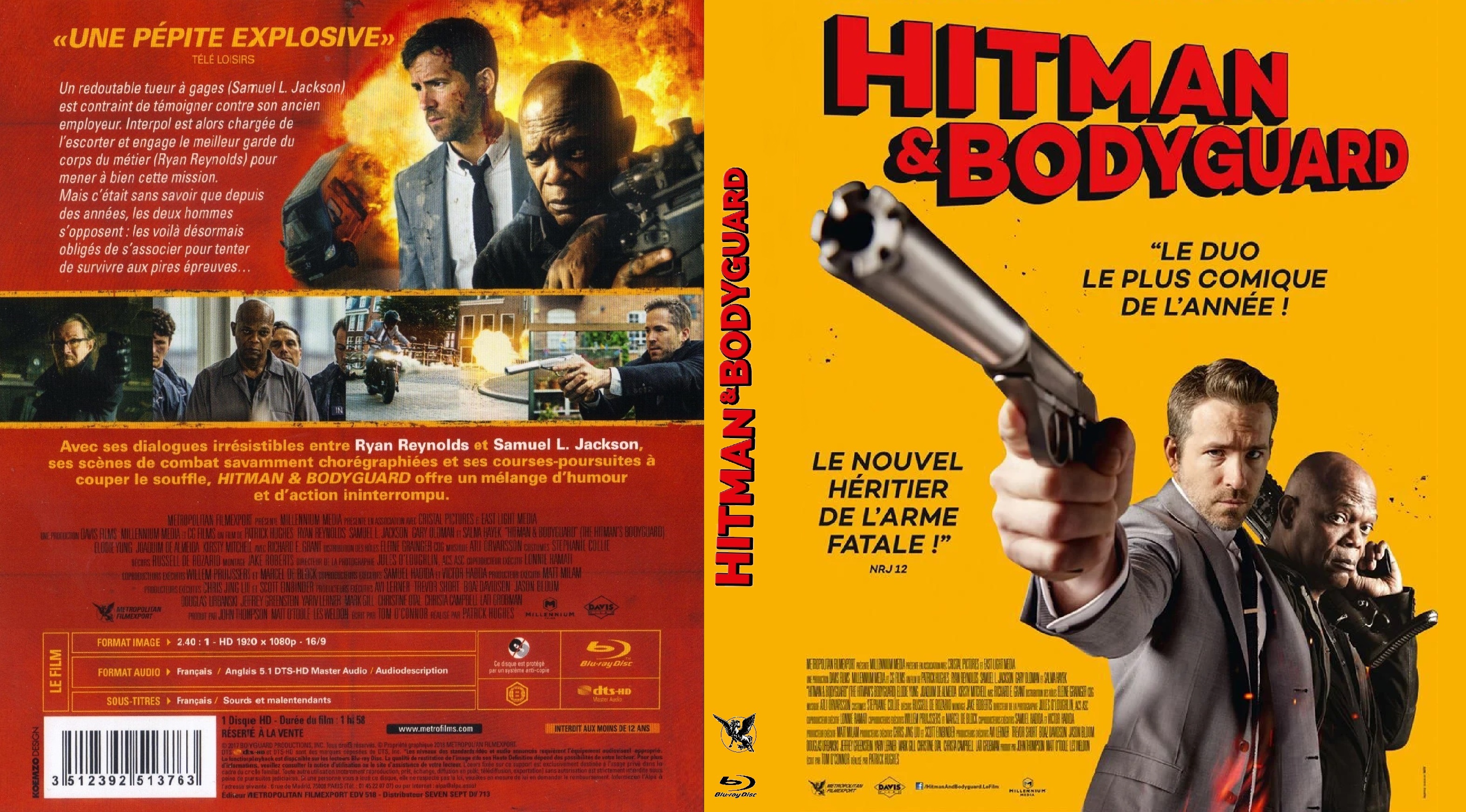 Jaquette DVD Hitman & Bodyguard custom (BLU-RAY)