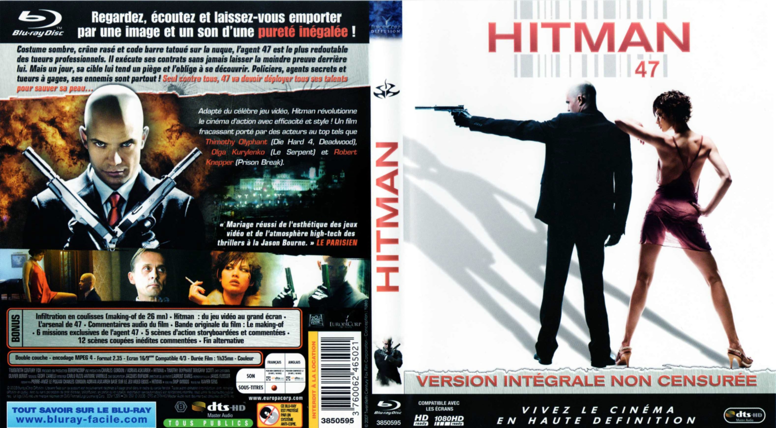 Jaquette DVD Hitman (2007) (BLU-RAY)