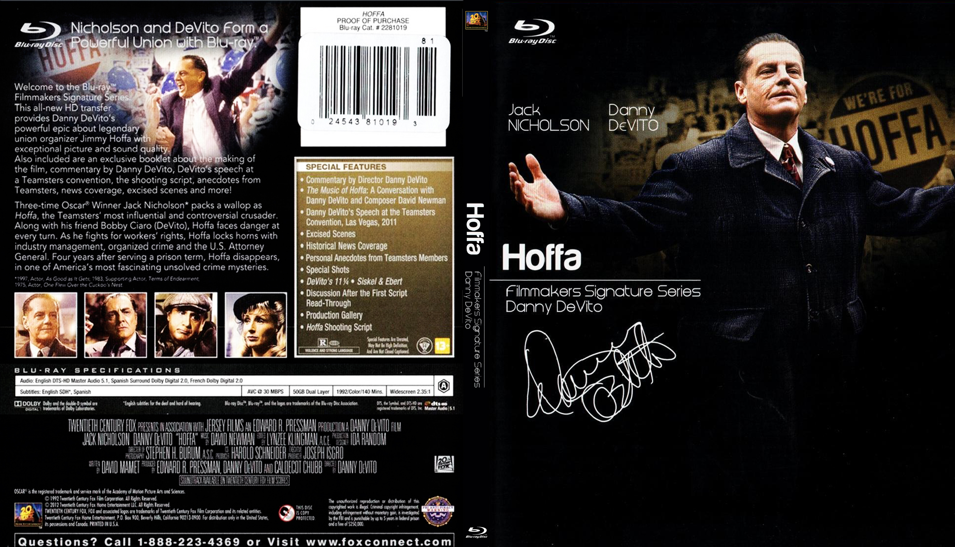 Jaquette DVD Hoffa Zone 1 (BLU-RAY)