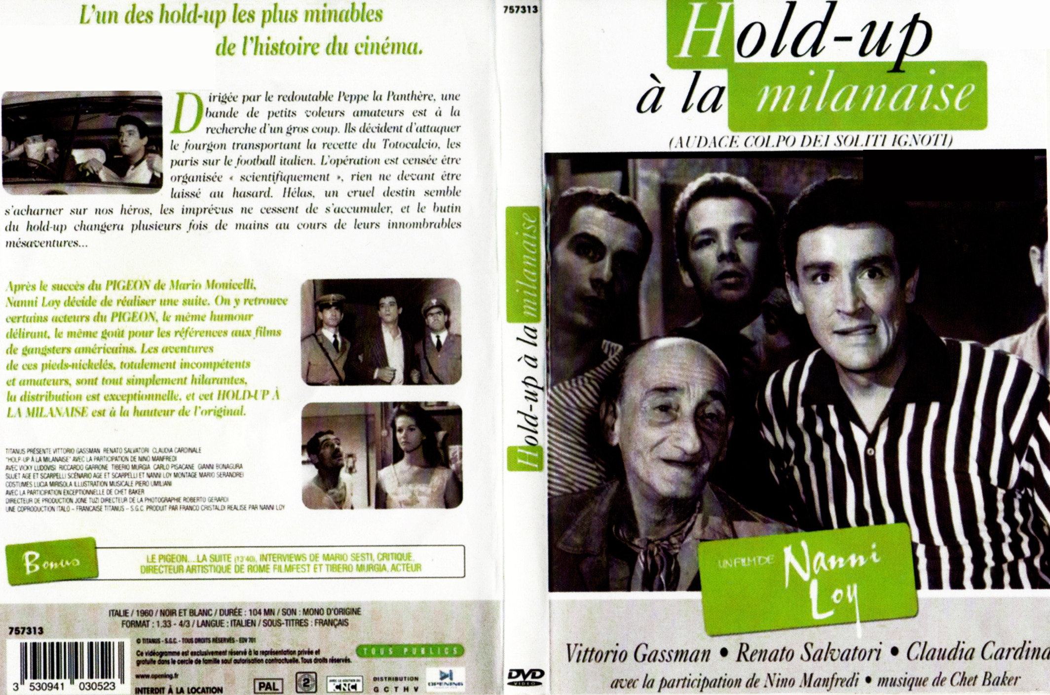 Jaquette DVD Hold up  la milanaise