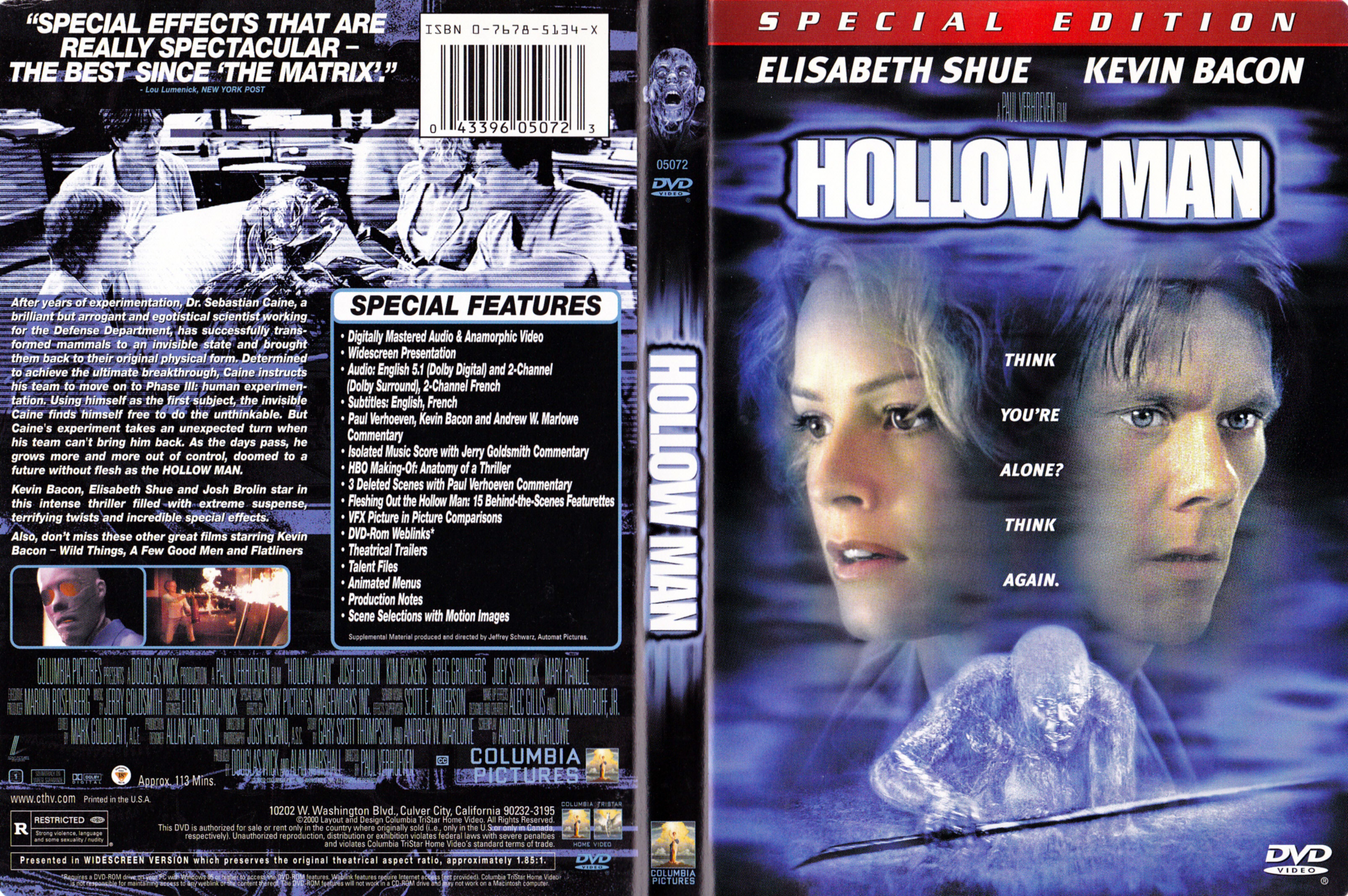 Jaquette DVD Hollow man (Canadienne)
