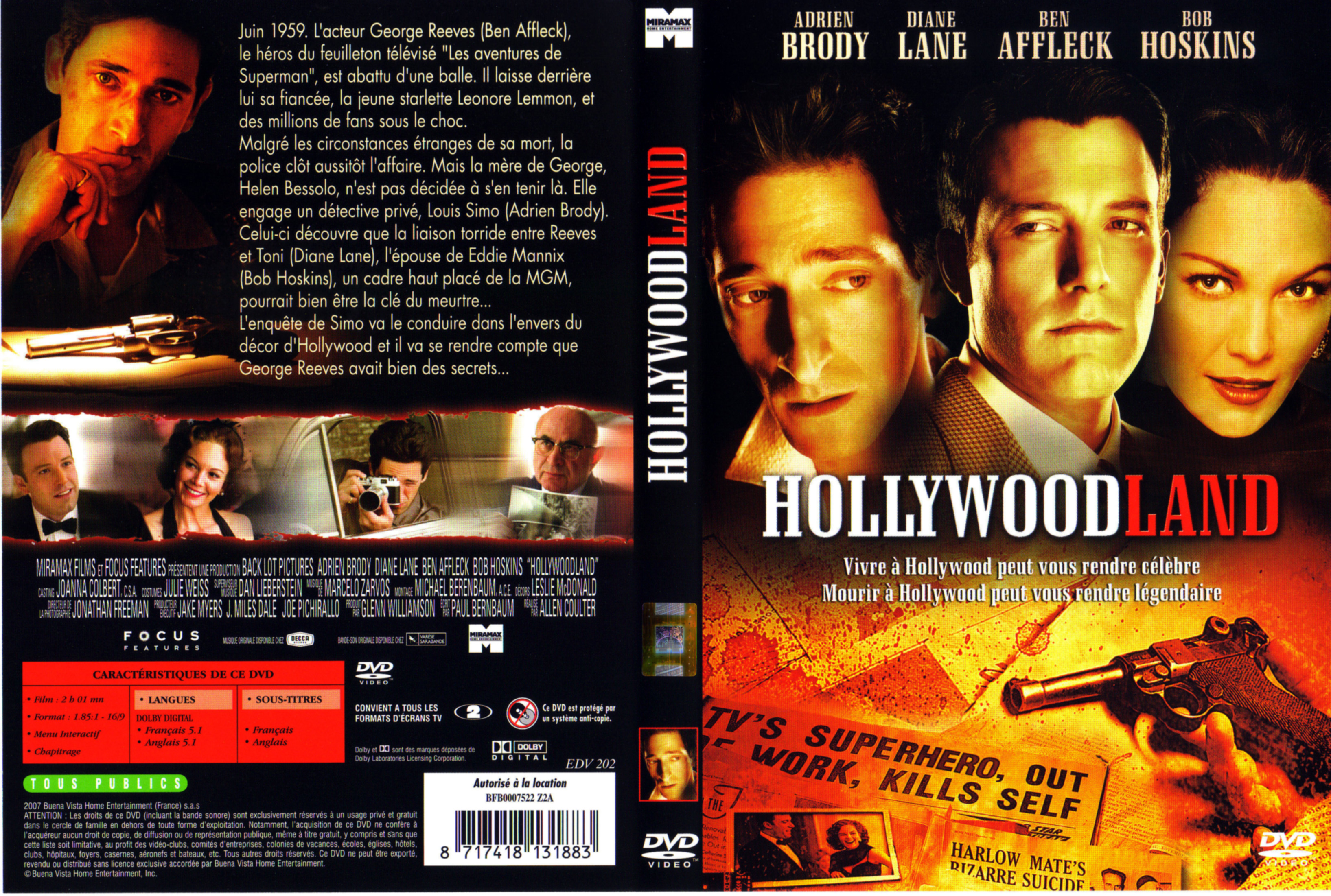 Jaquette DVD Hollywoodland v2