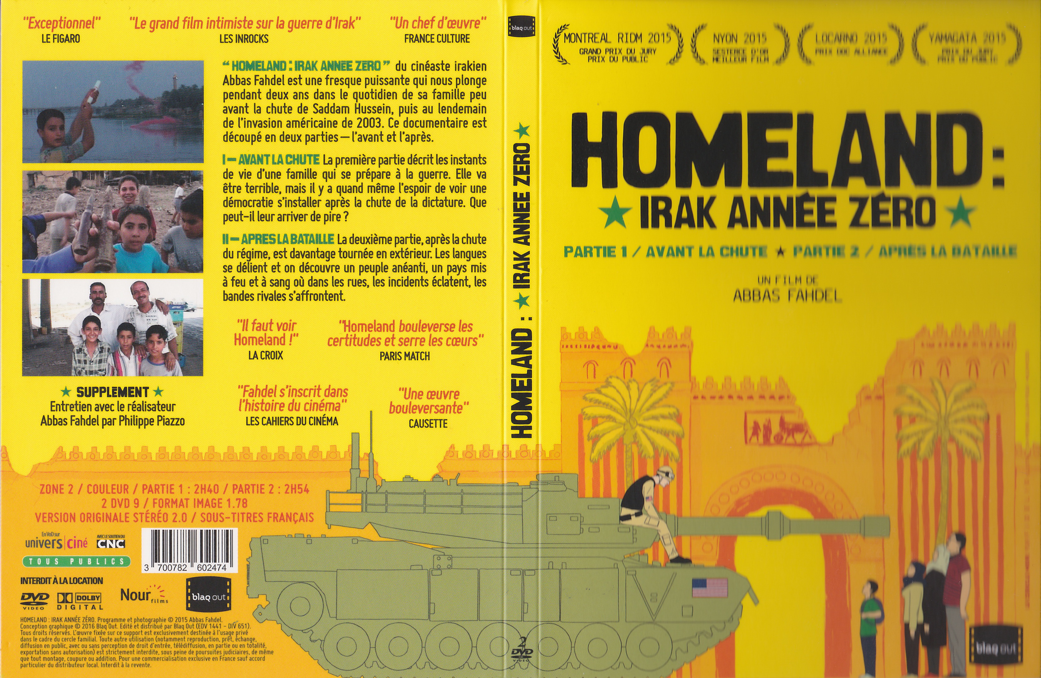 Jaquette DVD Homeland Irak anne zro
