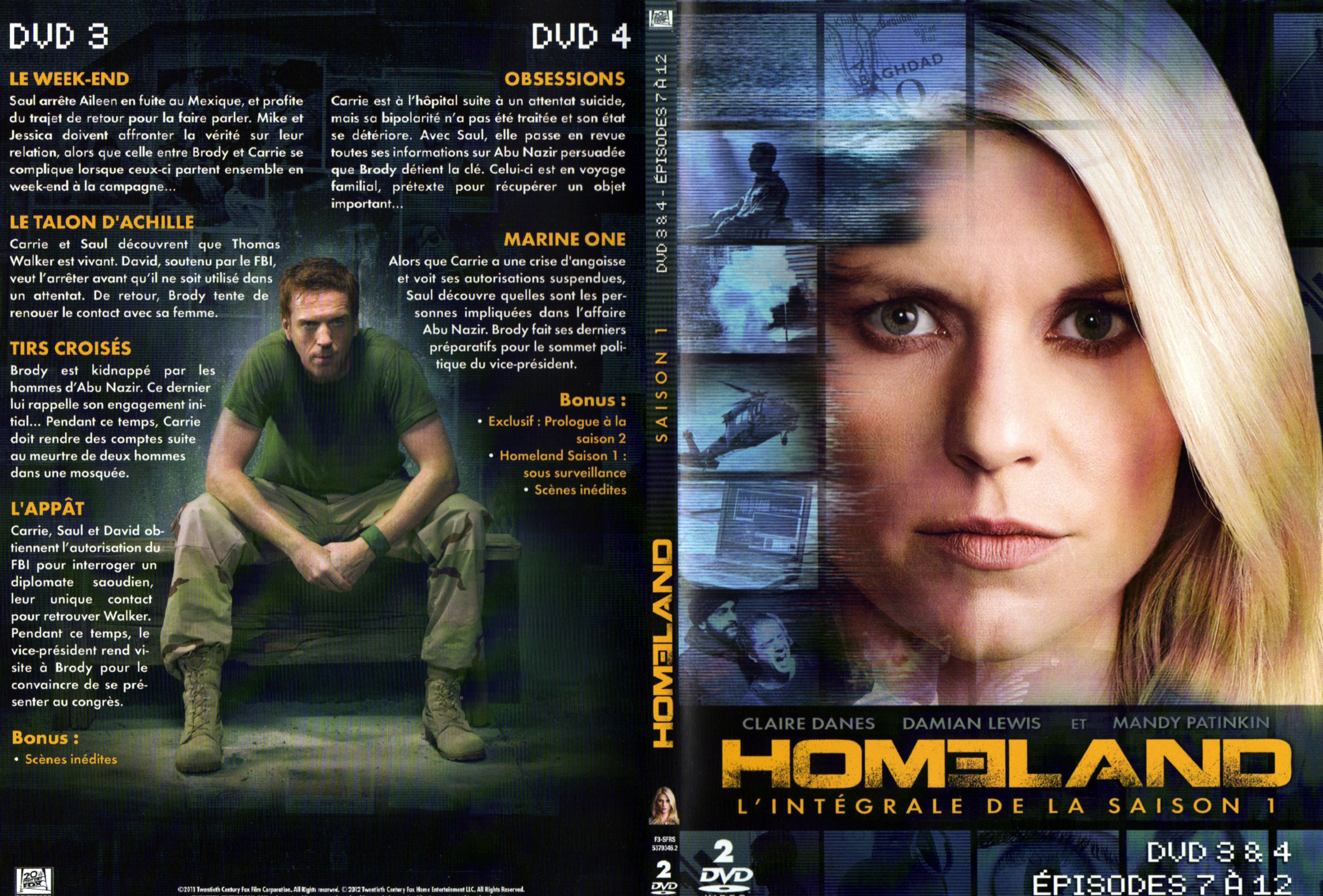 Jaquette DVD Homeland Saison 1 DVD 2