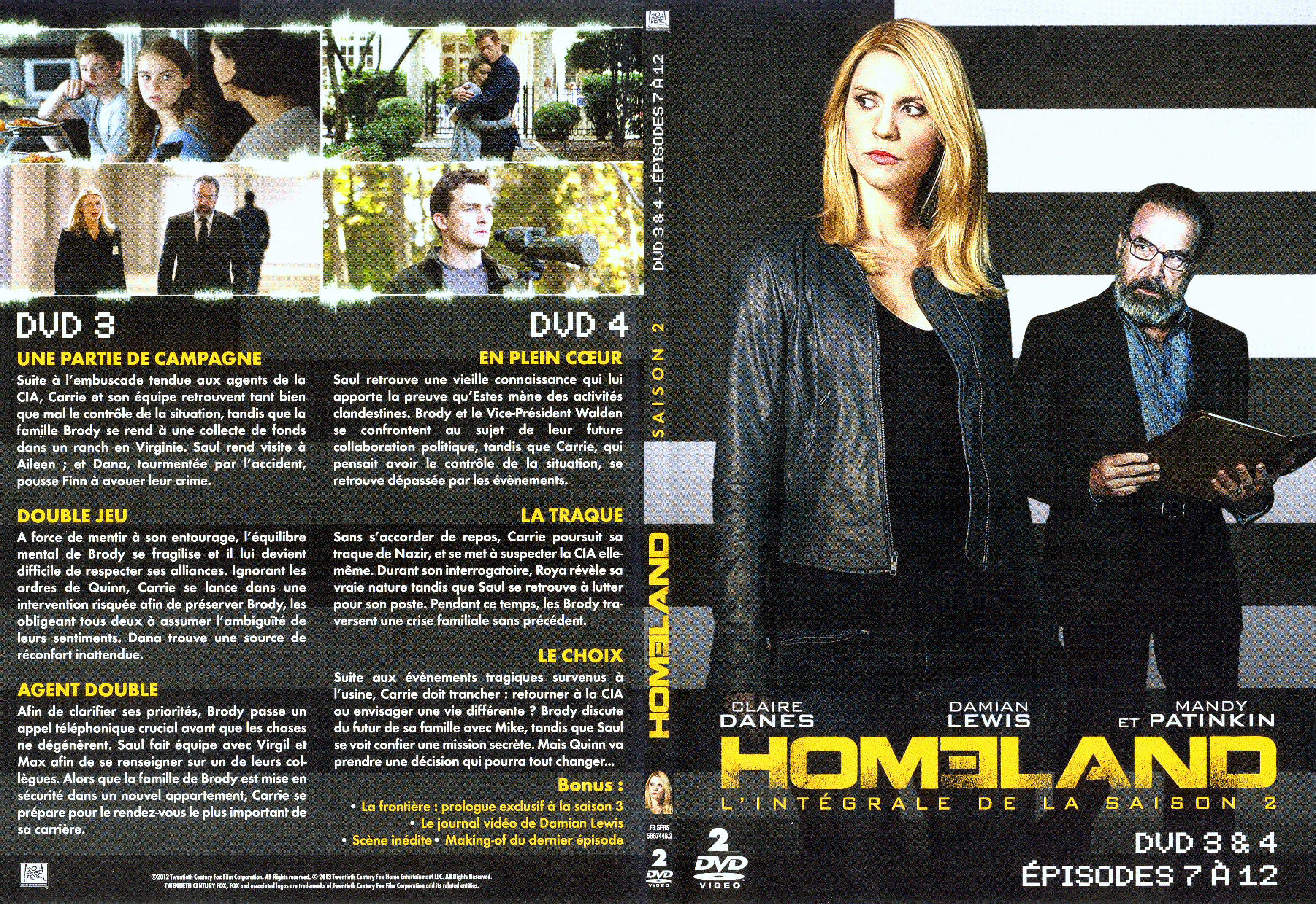 Jaquette DVD Homeland Saison 1 DVD 2