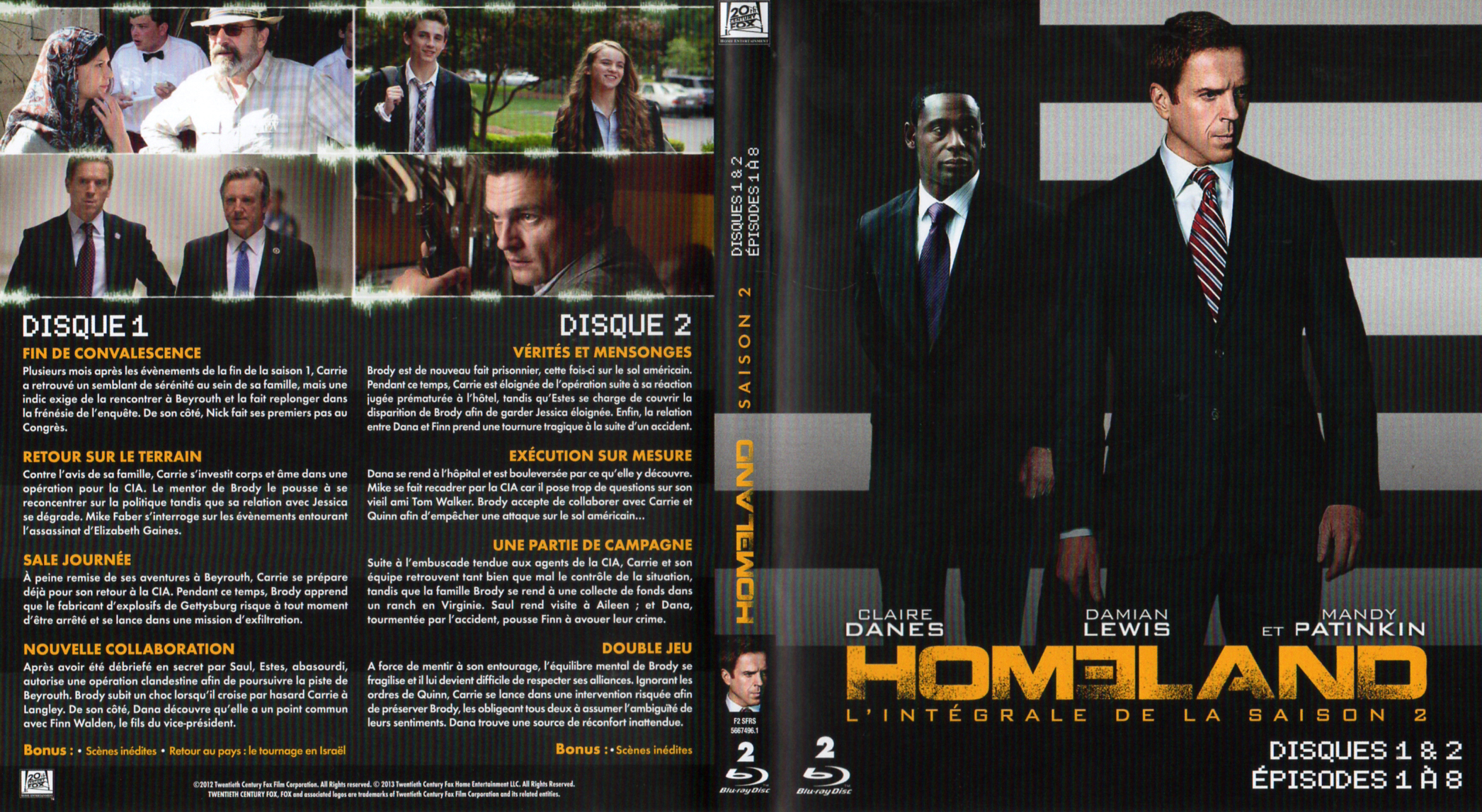 Jaquette DVD Homeland saison 2 DVD 1 (BLU-RAY)