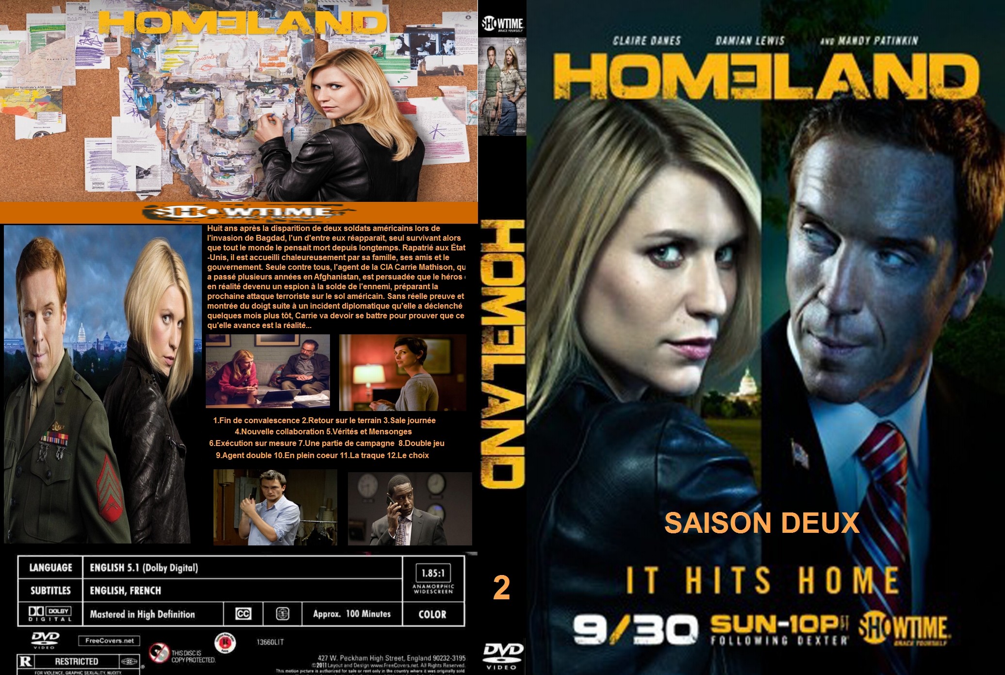 Jaquette DVD Homeland saison 2 custom
