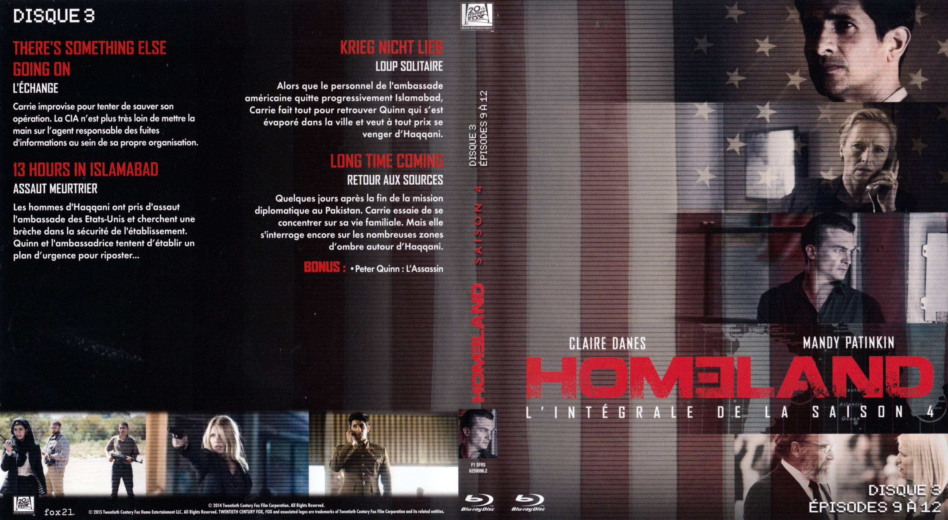 Jaquette DVD Homeland saison 4 DVD 2 (BLU-RAY)