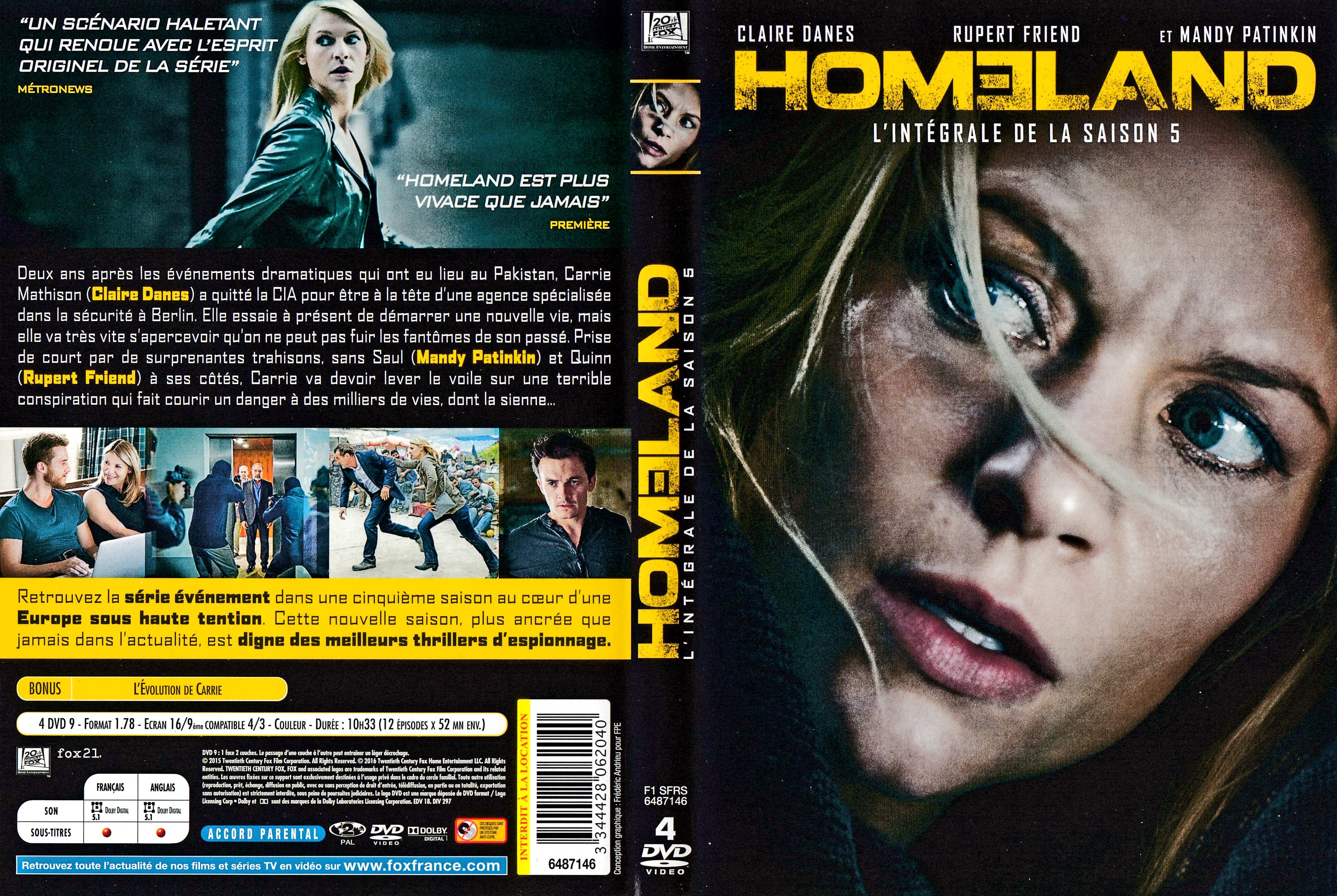 Jaquette DVD Homeland saison 5