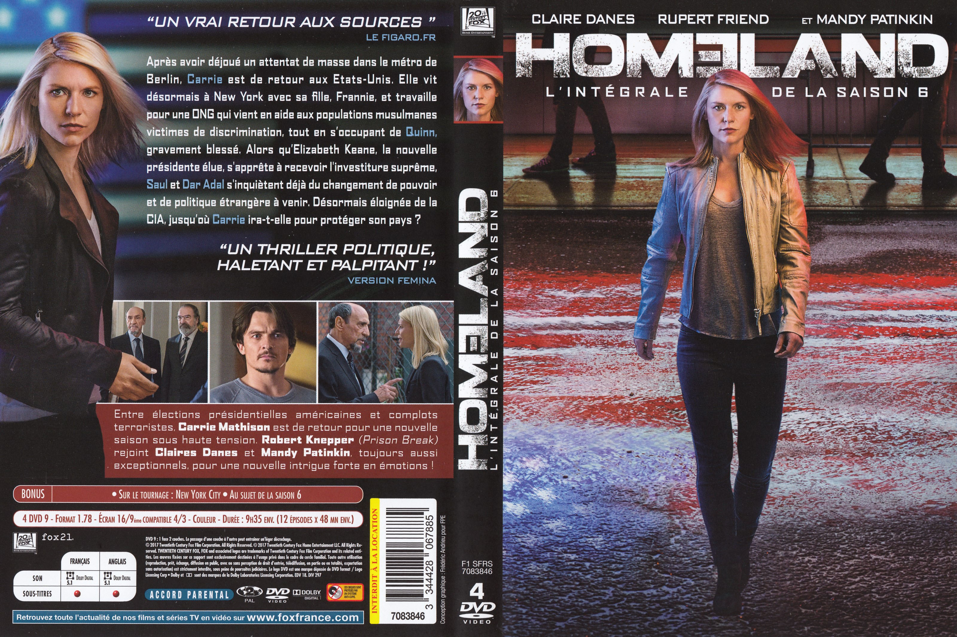 Jaquette DVD Homeland saison 6