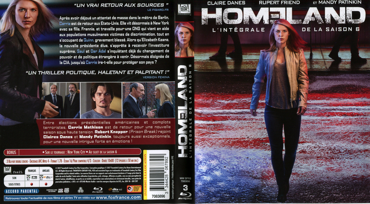 Jaquette DVD Homeland saison 6 (BLU-RAY)