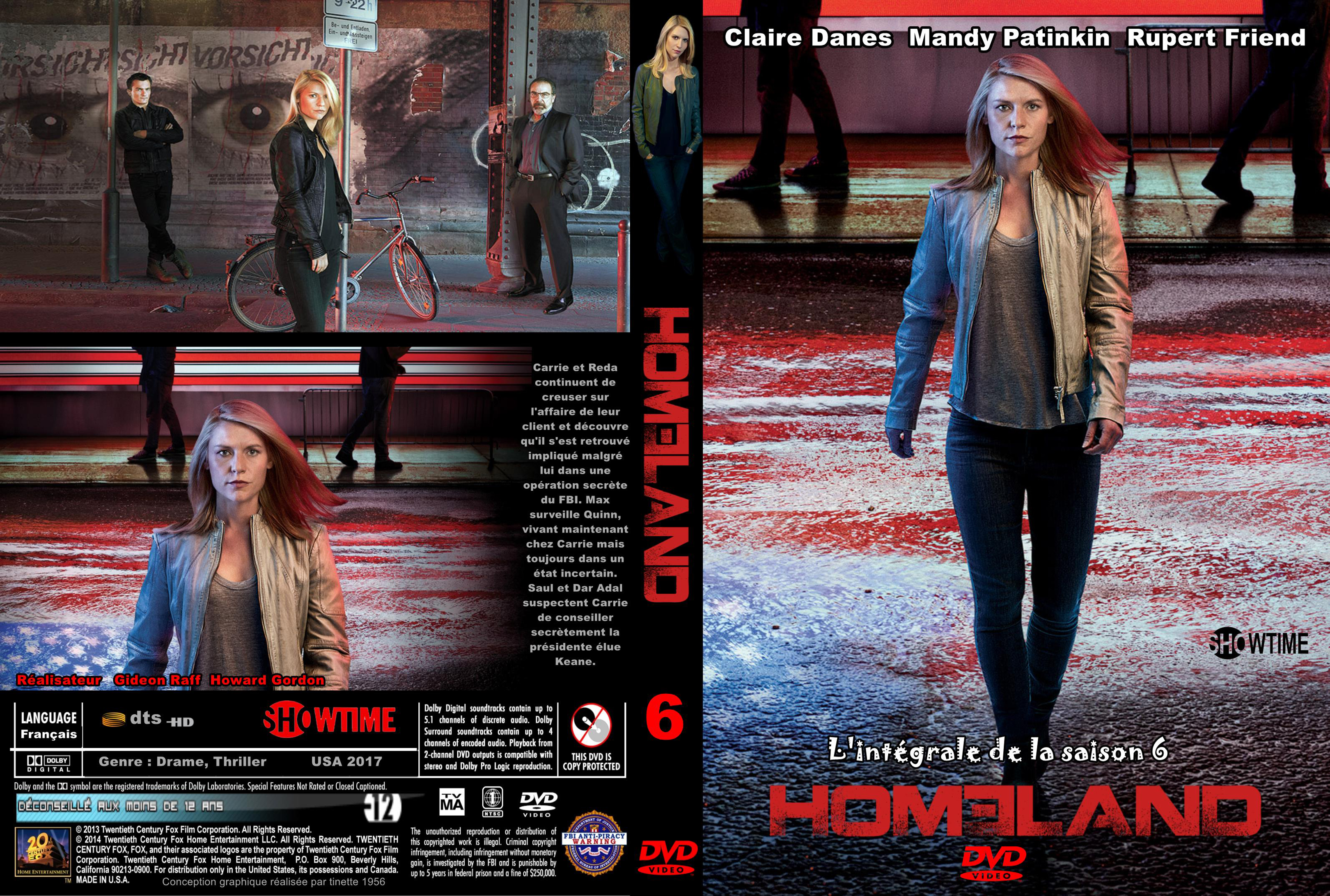 Jaquette DVD Homeland saison 6 custom