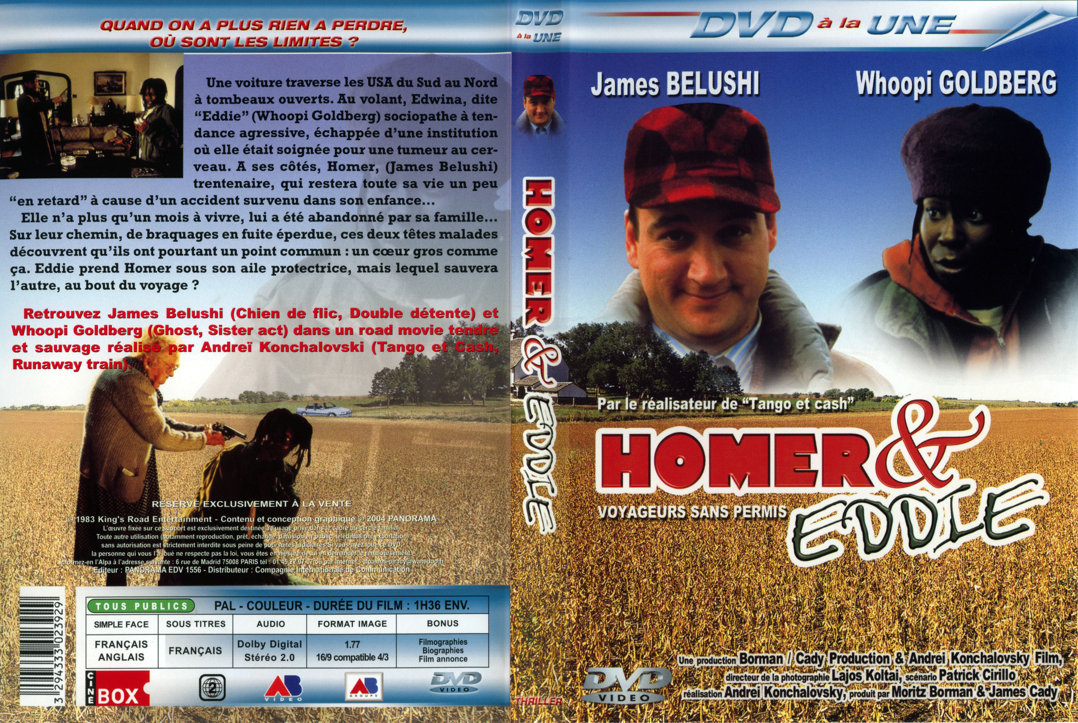 Jaquette DVD Homer et Eddie voyageurs sans permis