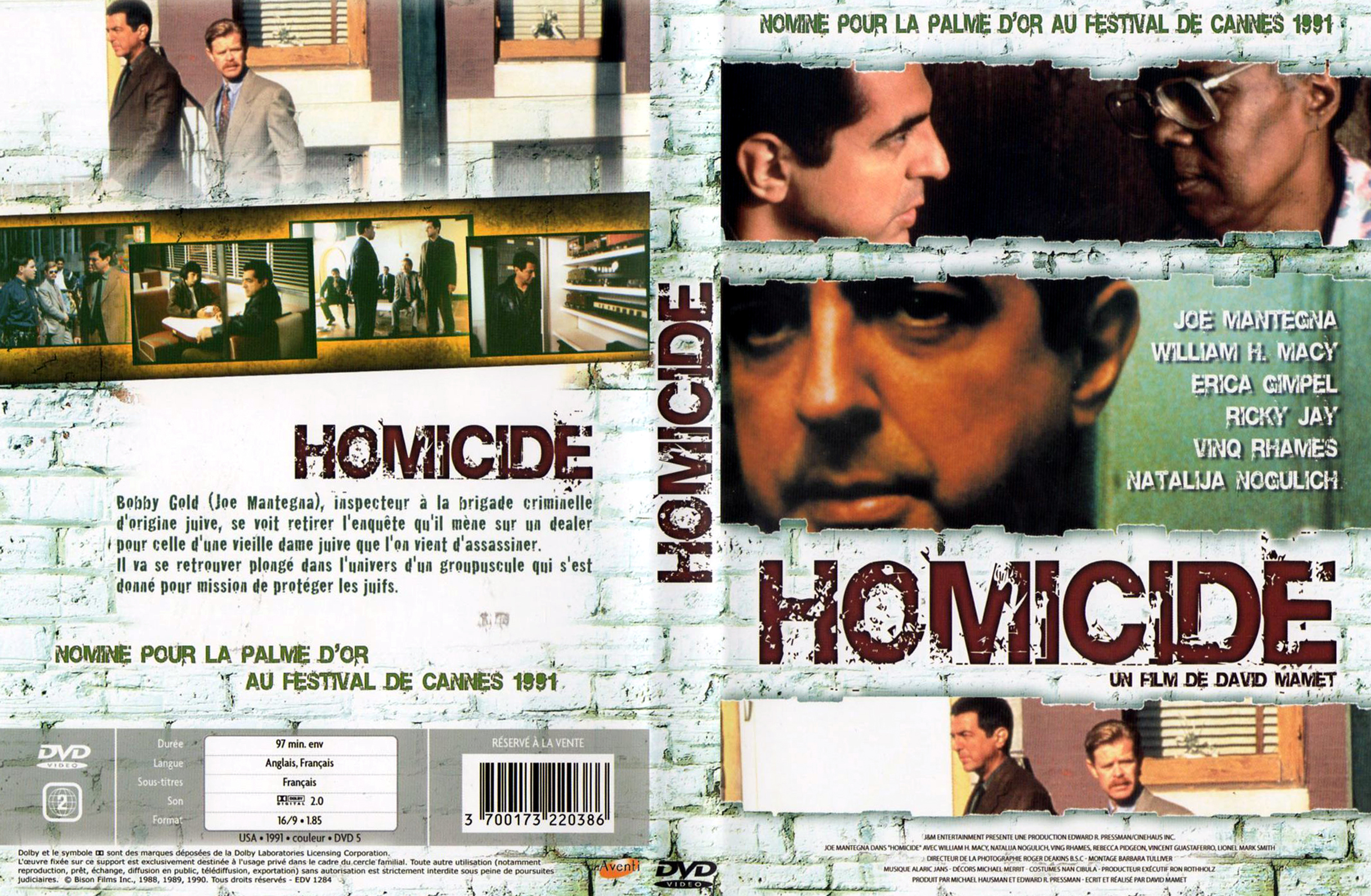 Jaquette DVD Homicide