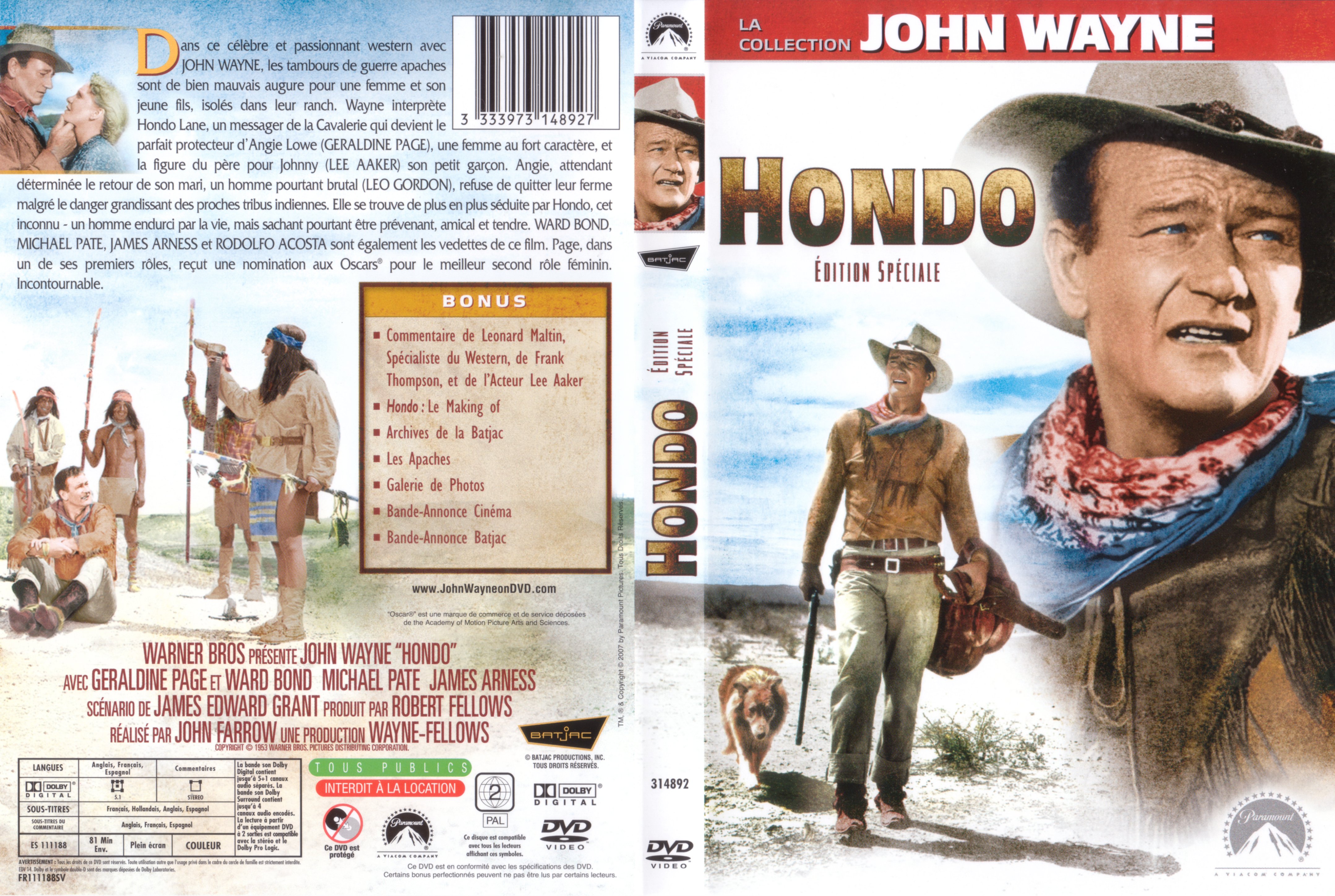 Jaquette DVD Hondo