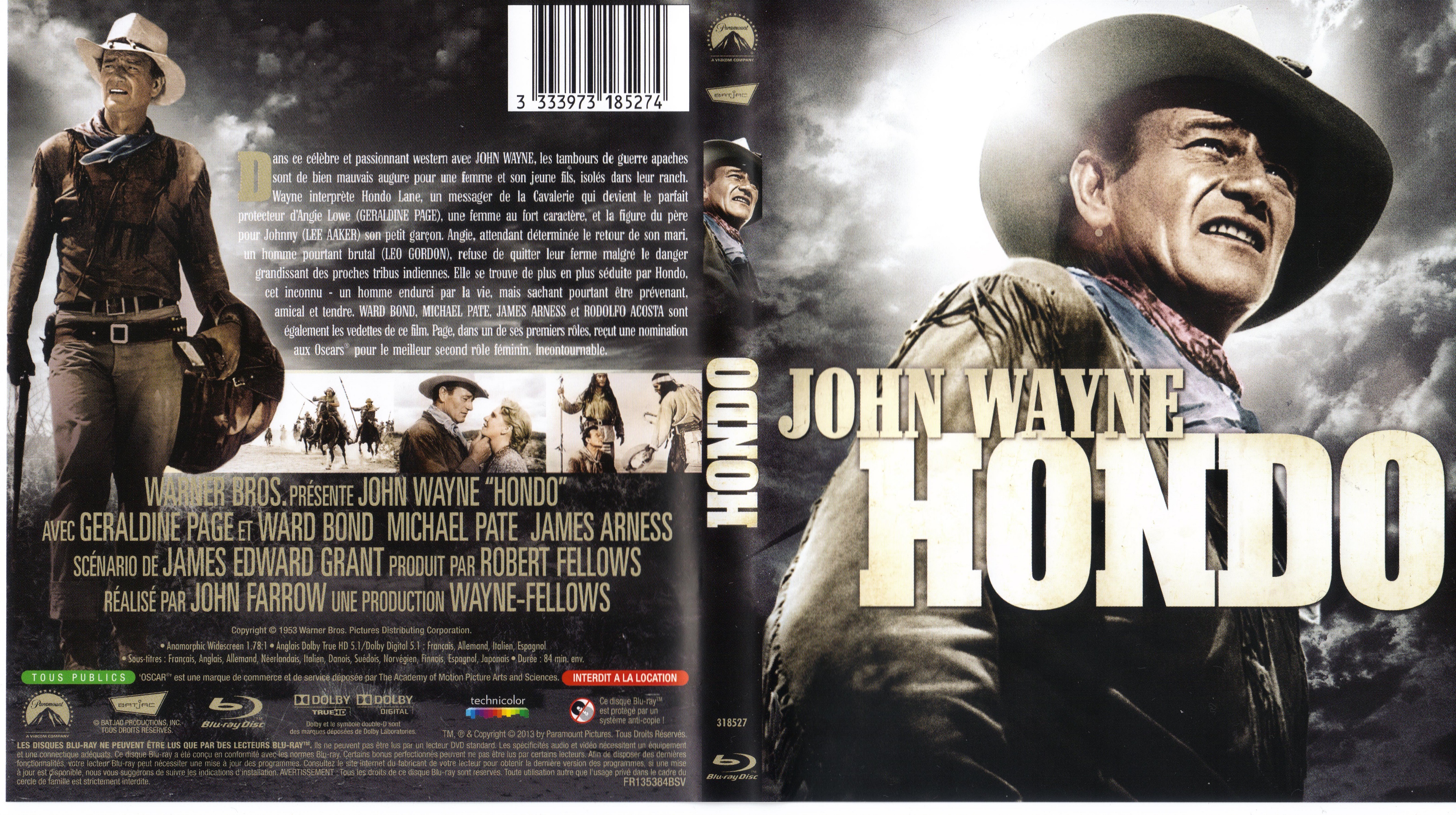 Jaquette DVD Hondo (BLU-RAY)