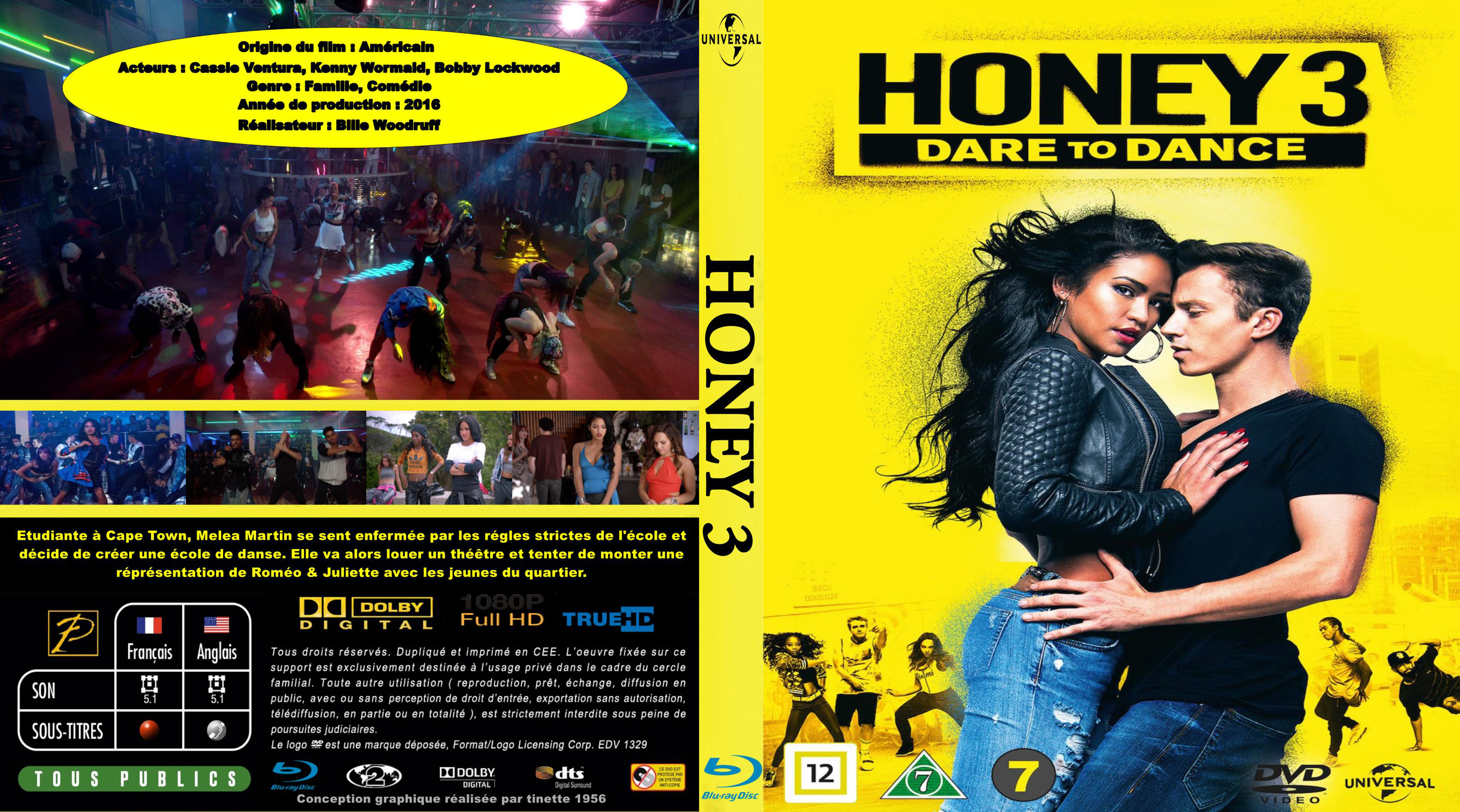 Jaquette DVD Honey 3 custom (BLU-RAY)