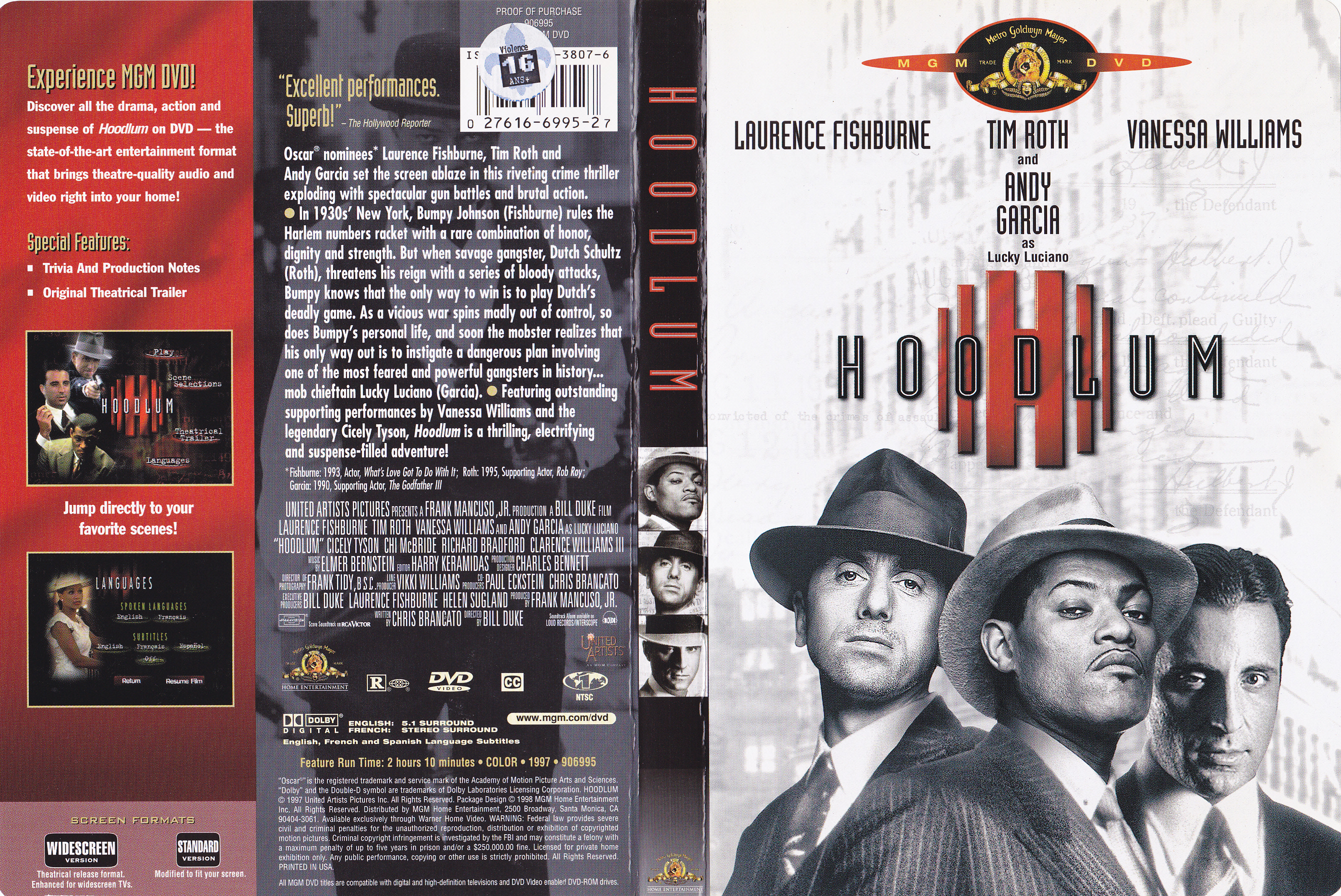 Jaquette DVD Hoodlum -Les seigneurs de Harlem (Canadienne)