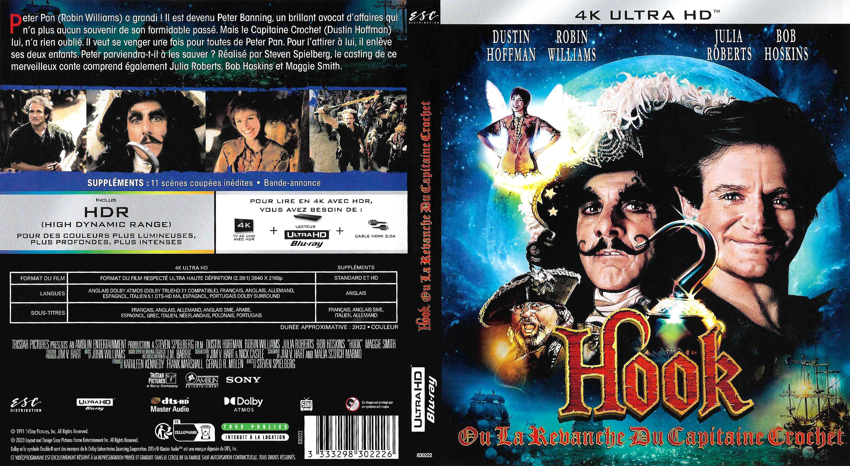 Jaquette DVD Hook 4K (BLU-RAY)