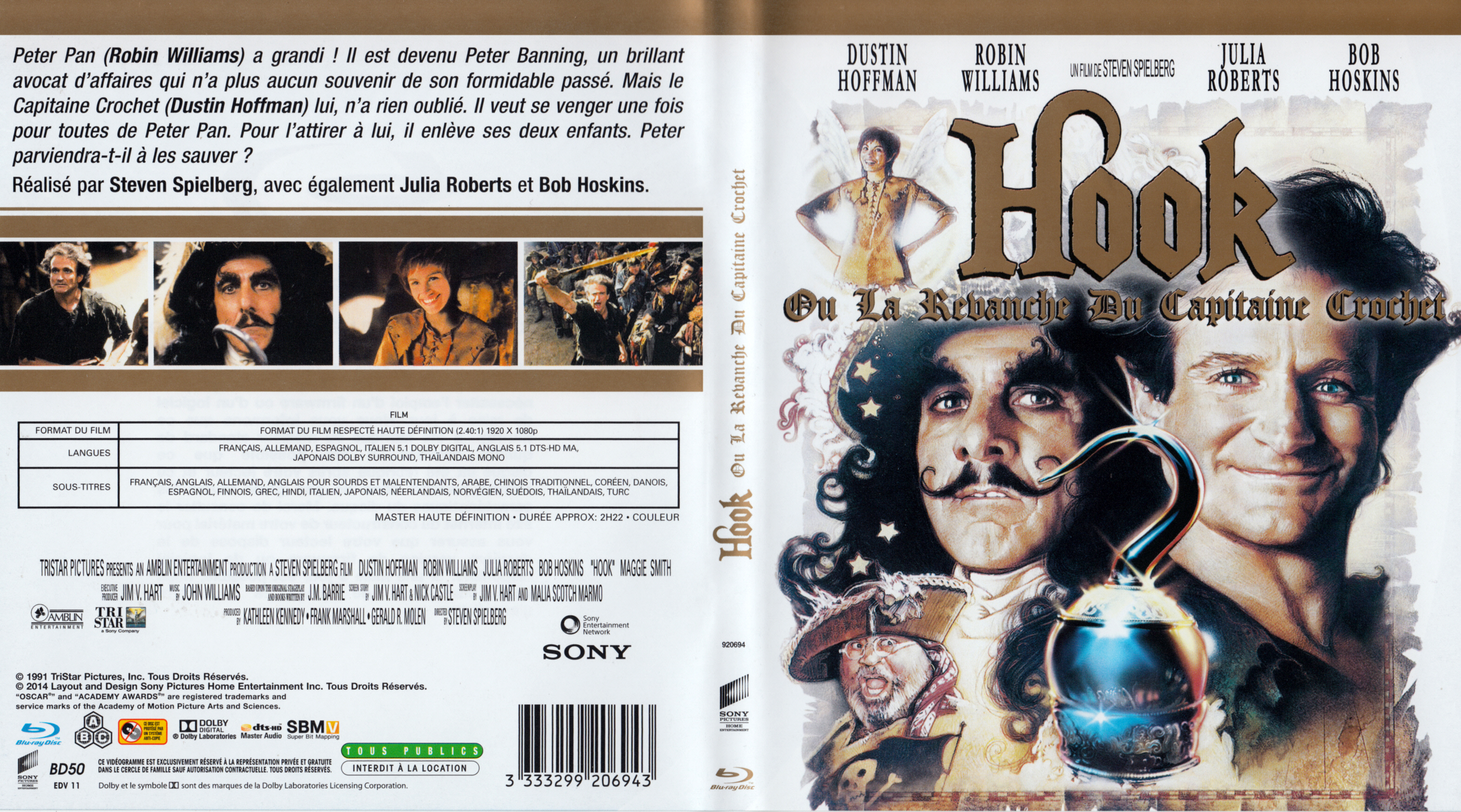 Jaquette DVD Hook (BLU-RAY)