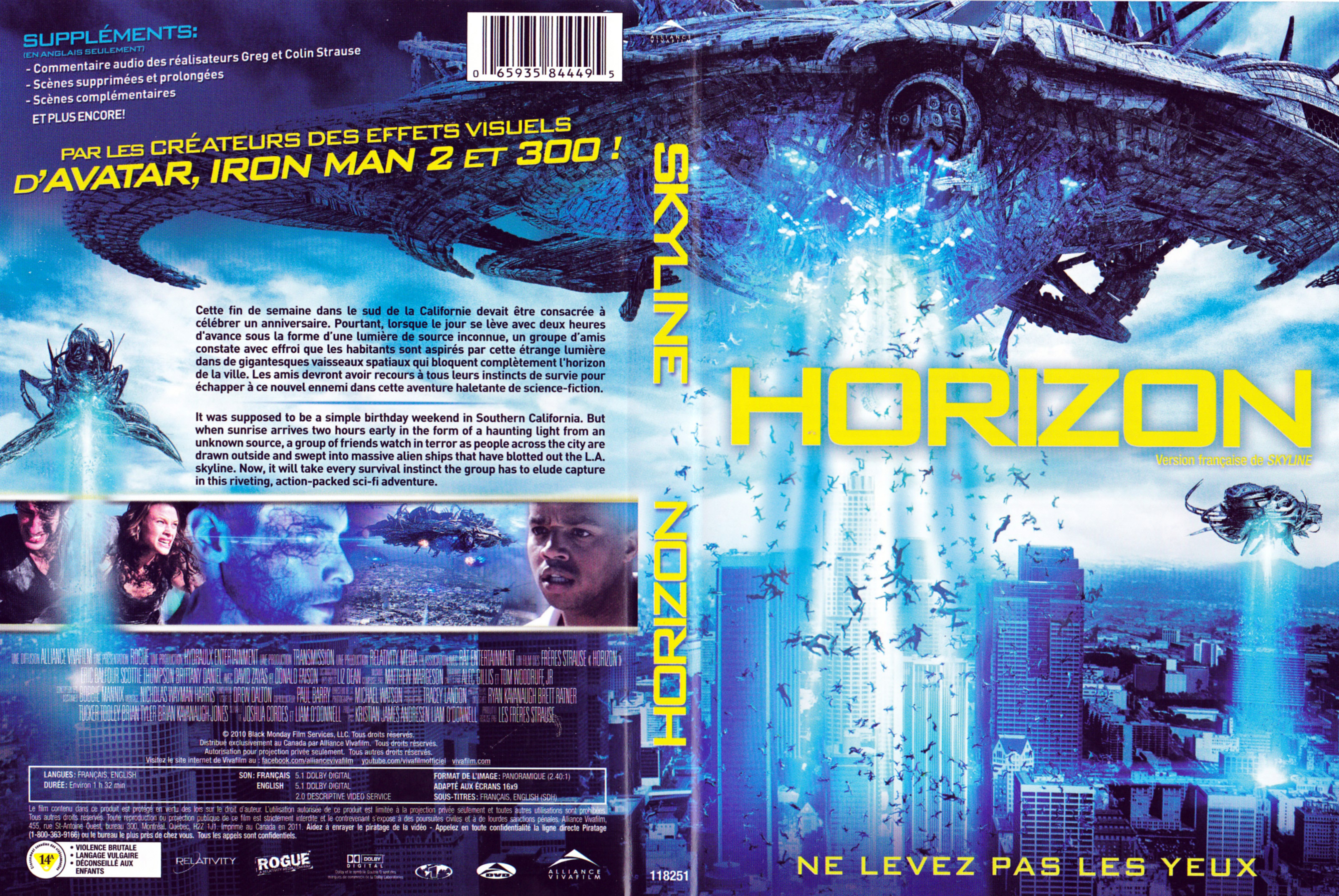 Jaquette DVD Horizon - Skyline (Canadienne)