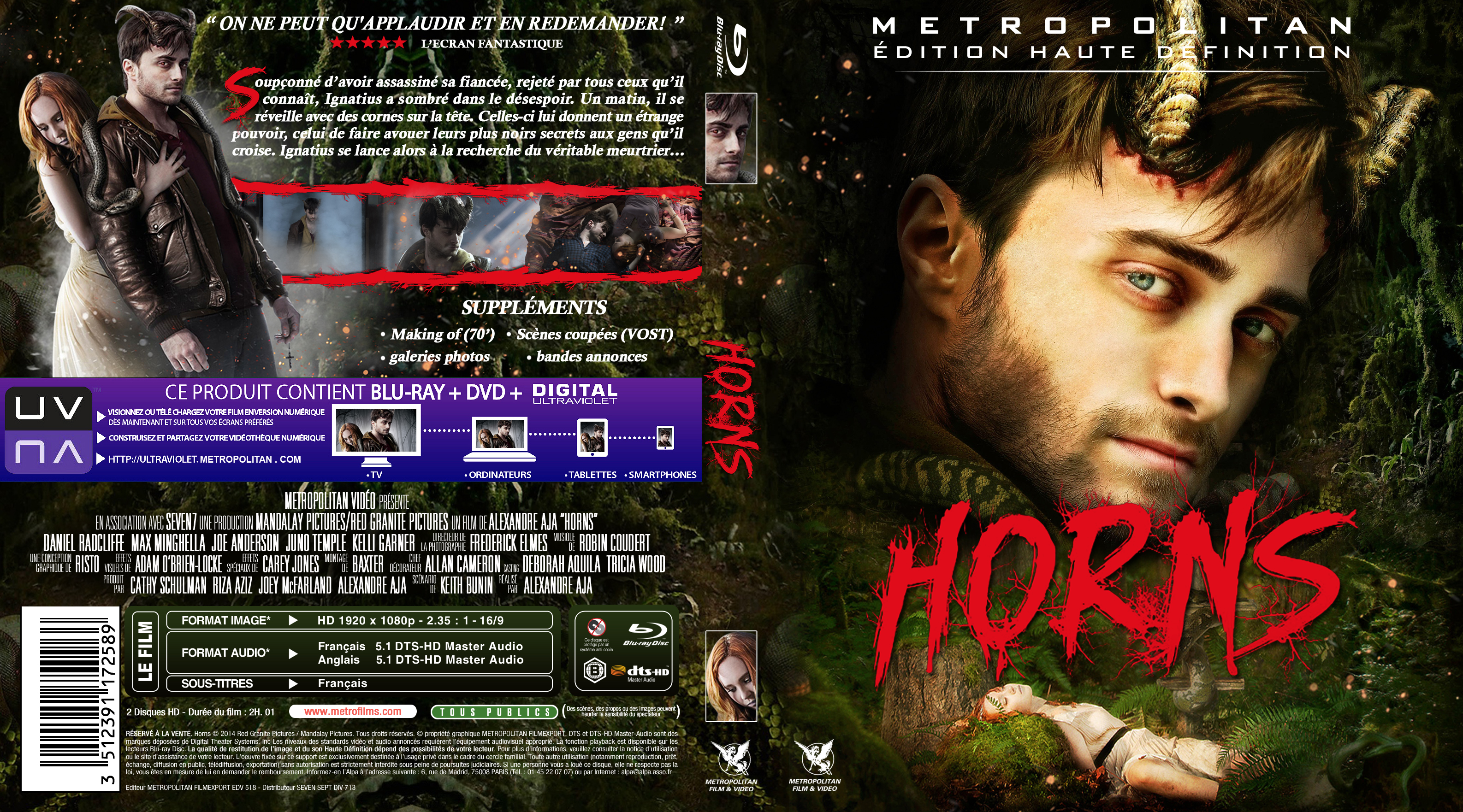 Jaquette DVD Horns custom (BLU-RAY)