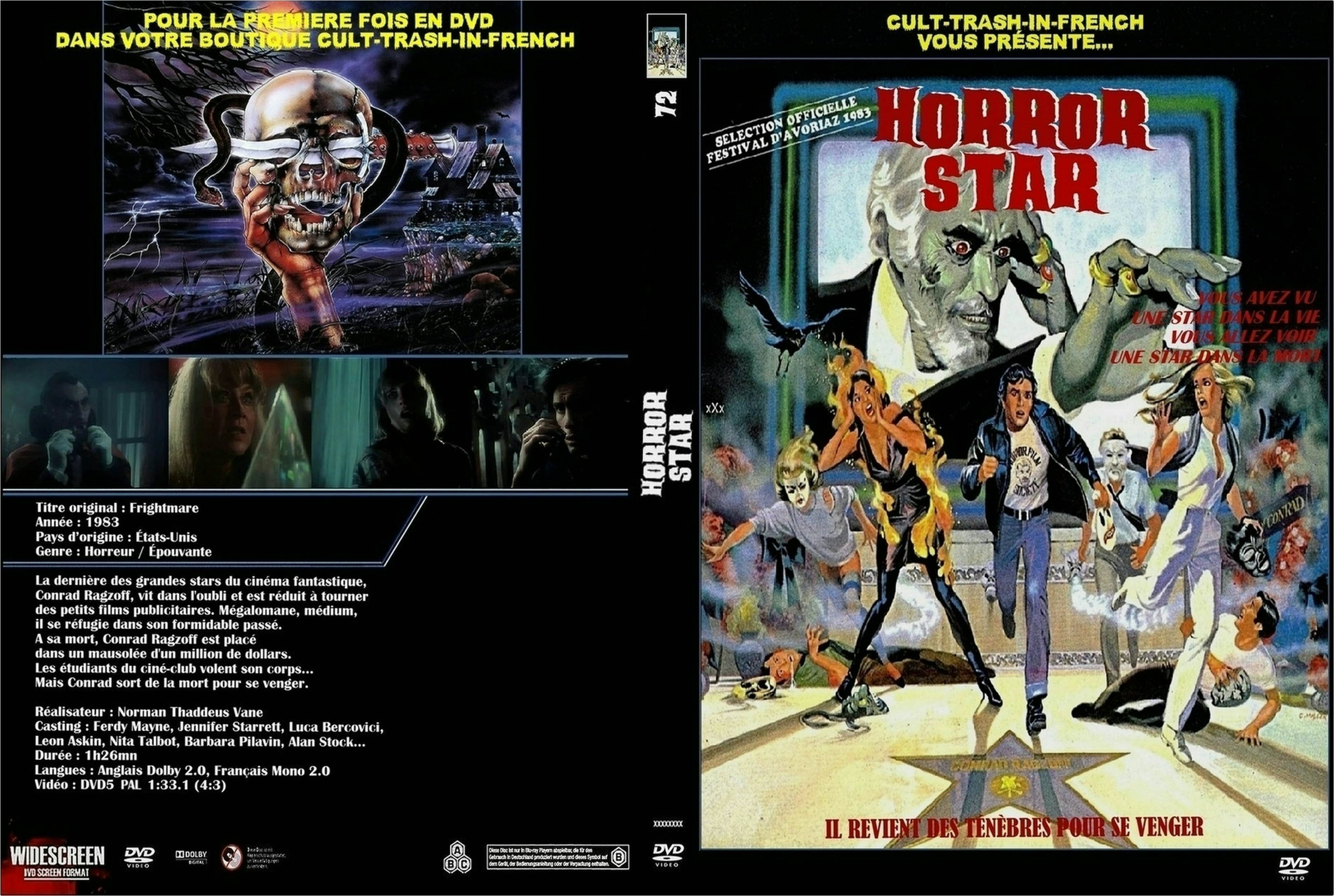 Jaquette DVD Horror Star custom