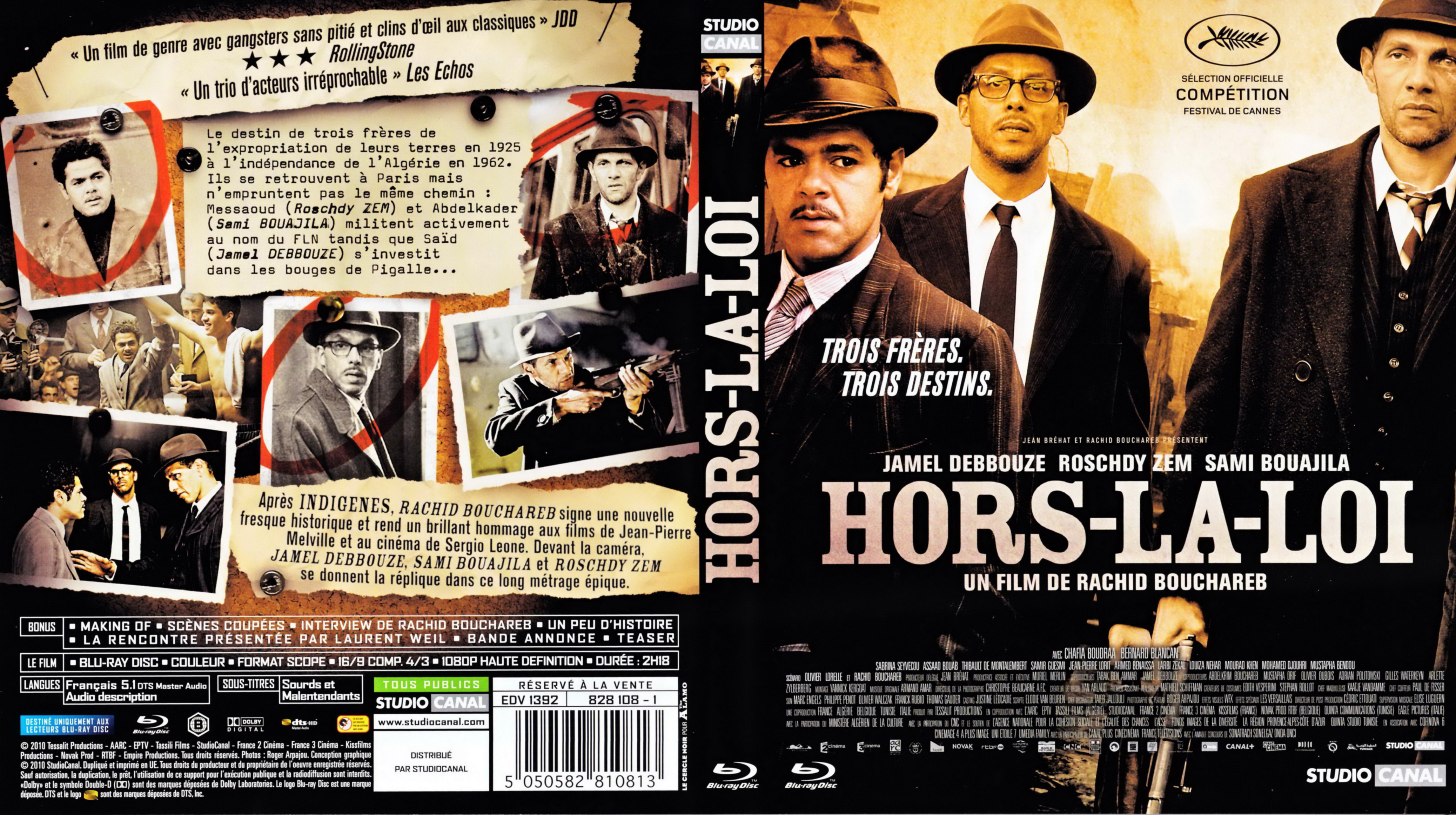 Jaquette DVD Hors-la loi (BLU-RAY)