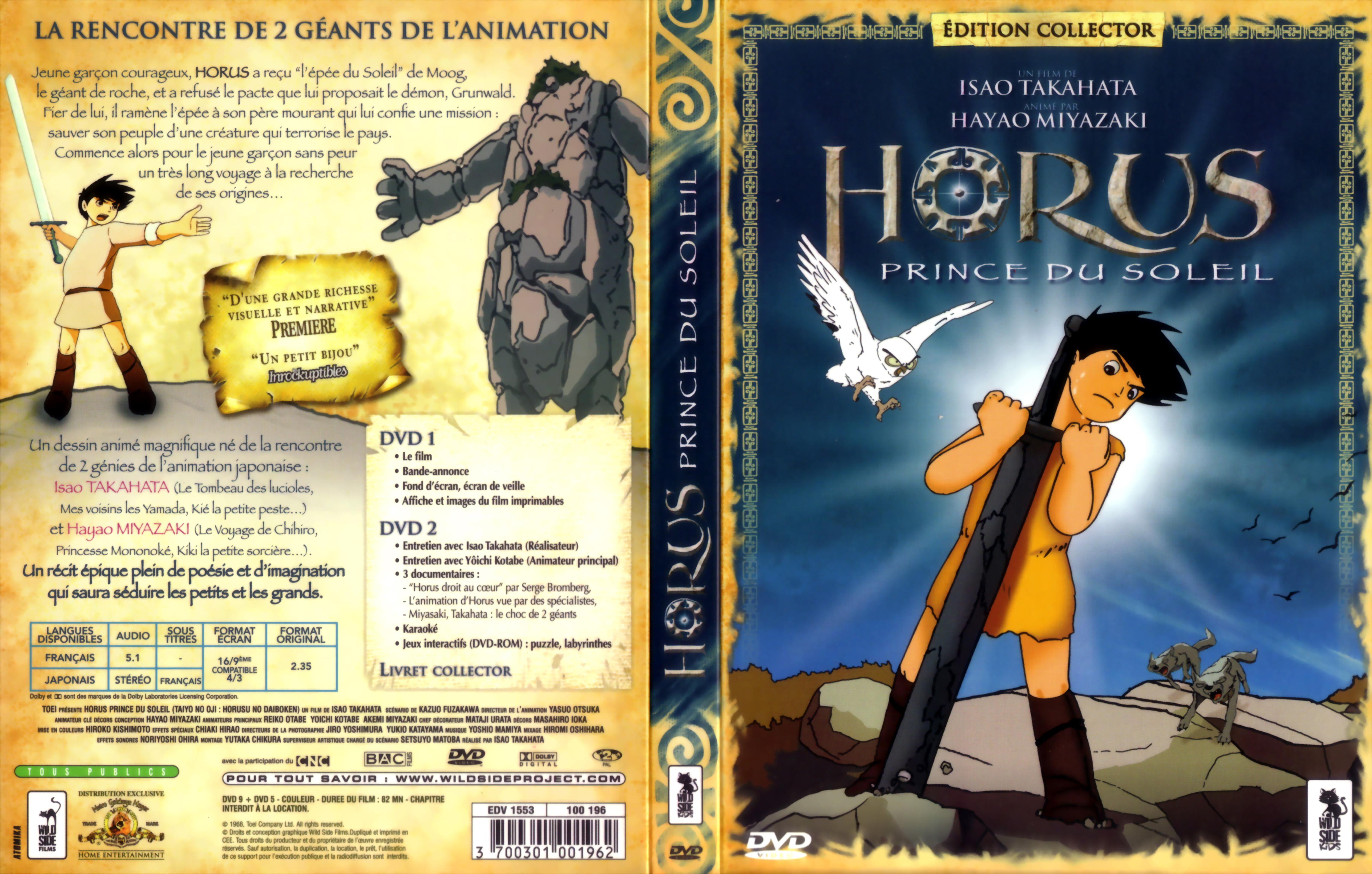 Jaquette DVD Horus Prince du Soleil