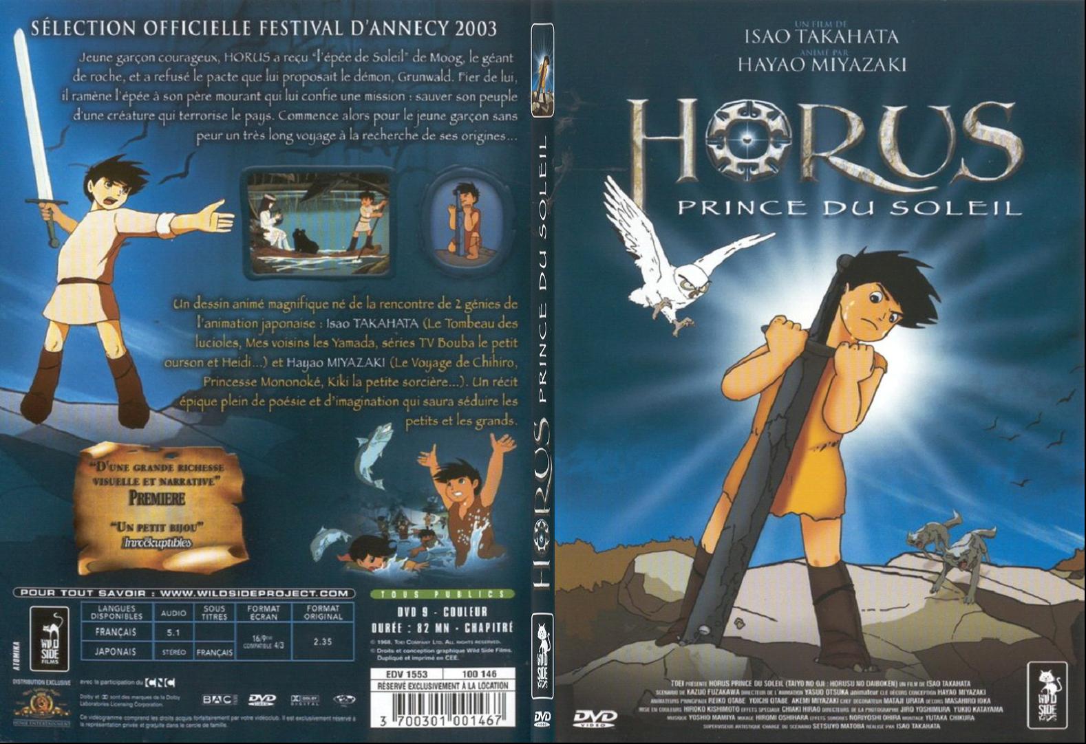 Jaquette DVD Horus prince du soleil - SLIM