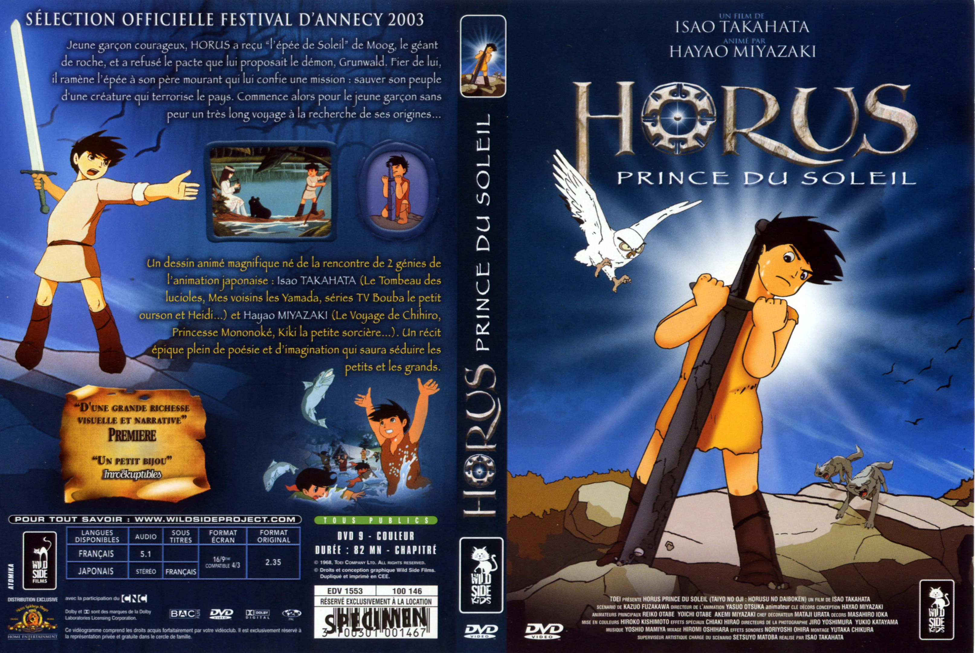 Jaquette DVD Horus prince du soleil v2